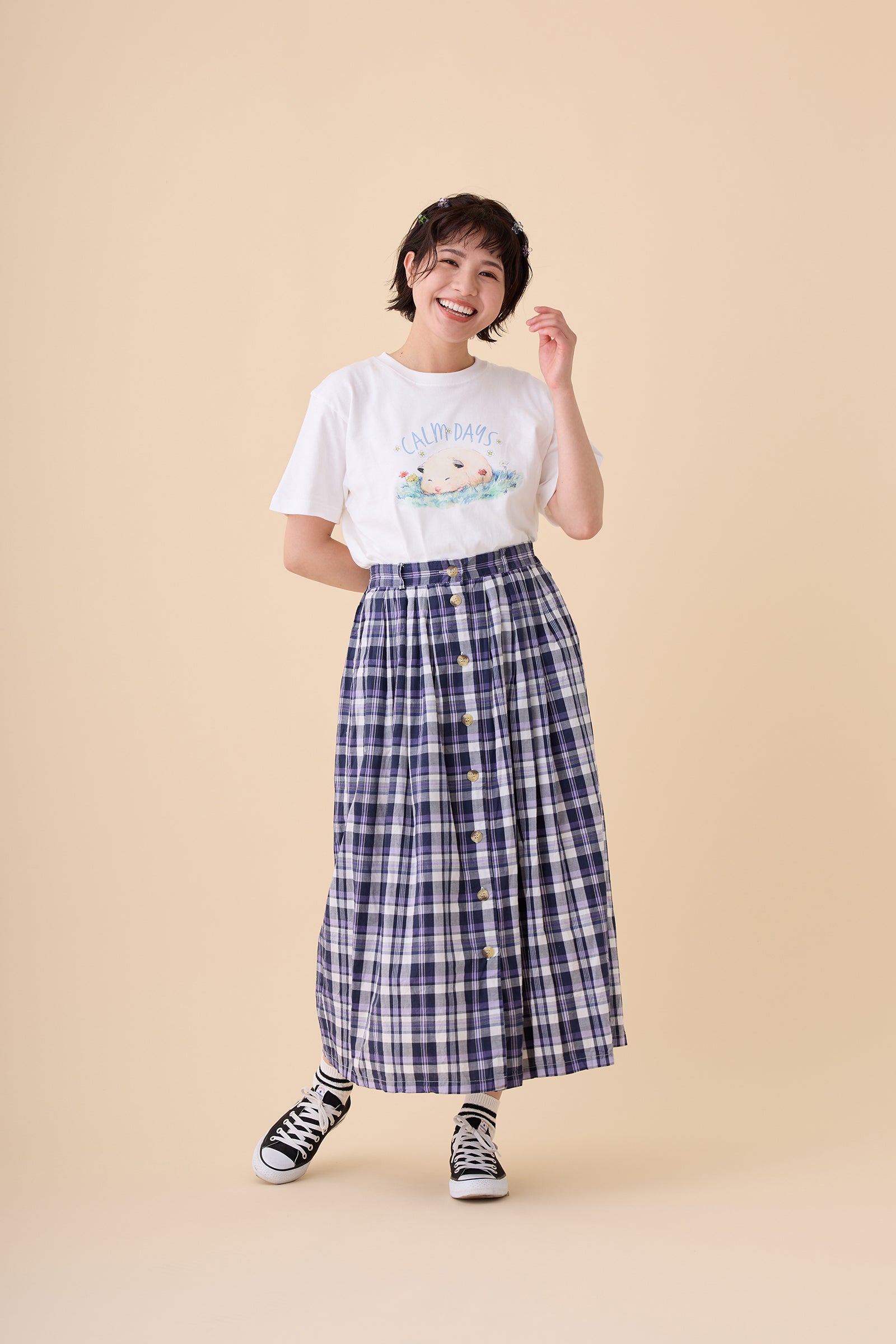 助六の日常 Tシャツ CALM DAYS ホワイト