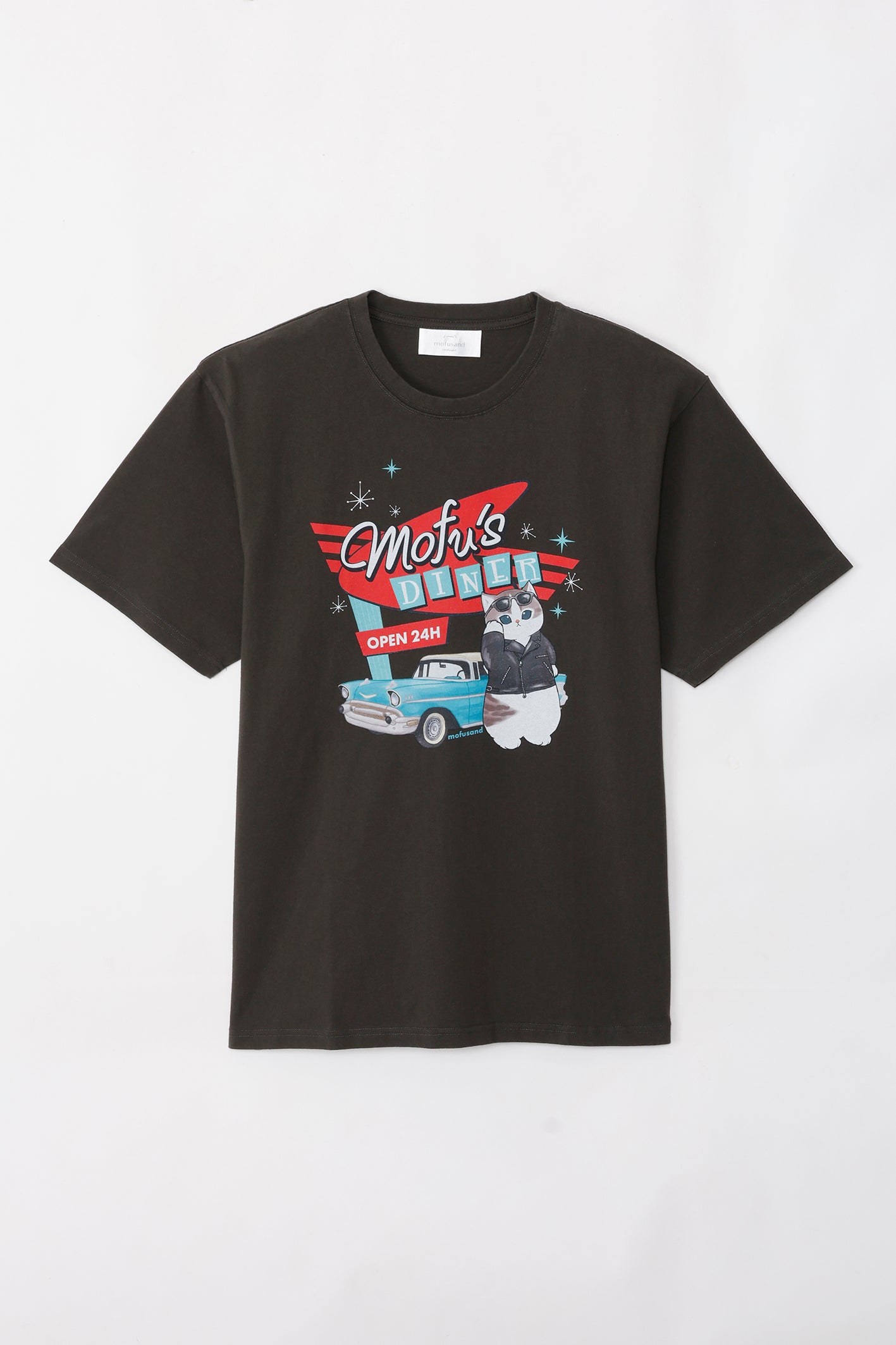 mofusand Tシャツ ダイナー mofu's DINER スミ