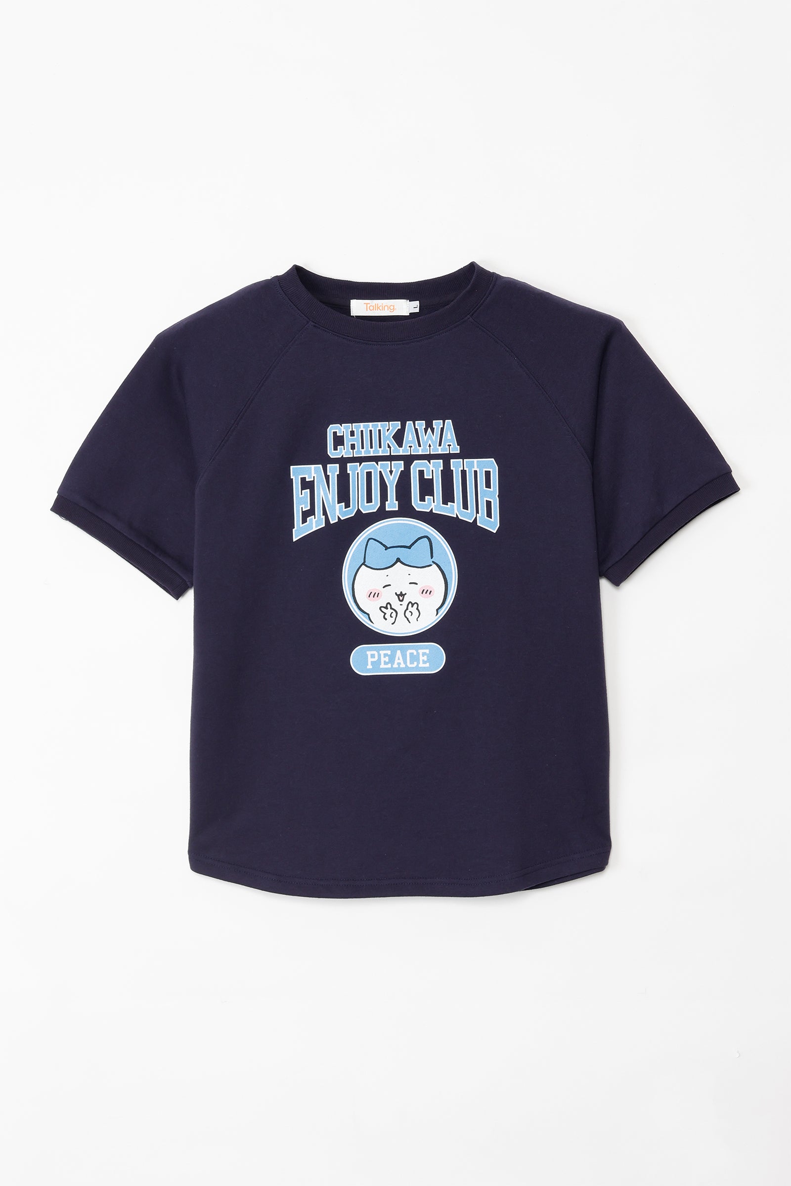 ちいかわ Tシャツ ピース ハチワレ ネイビー