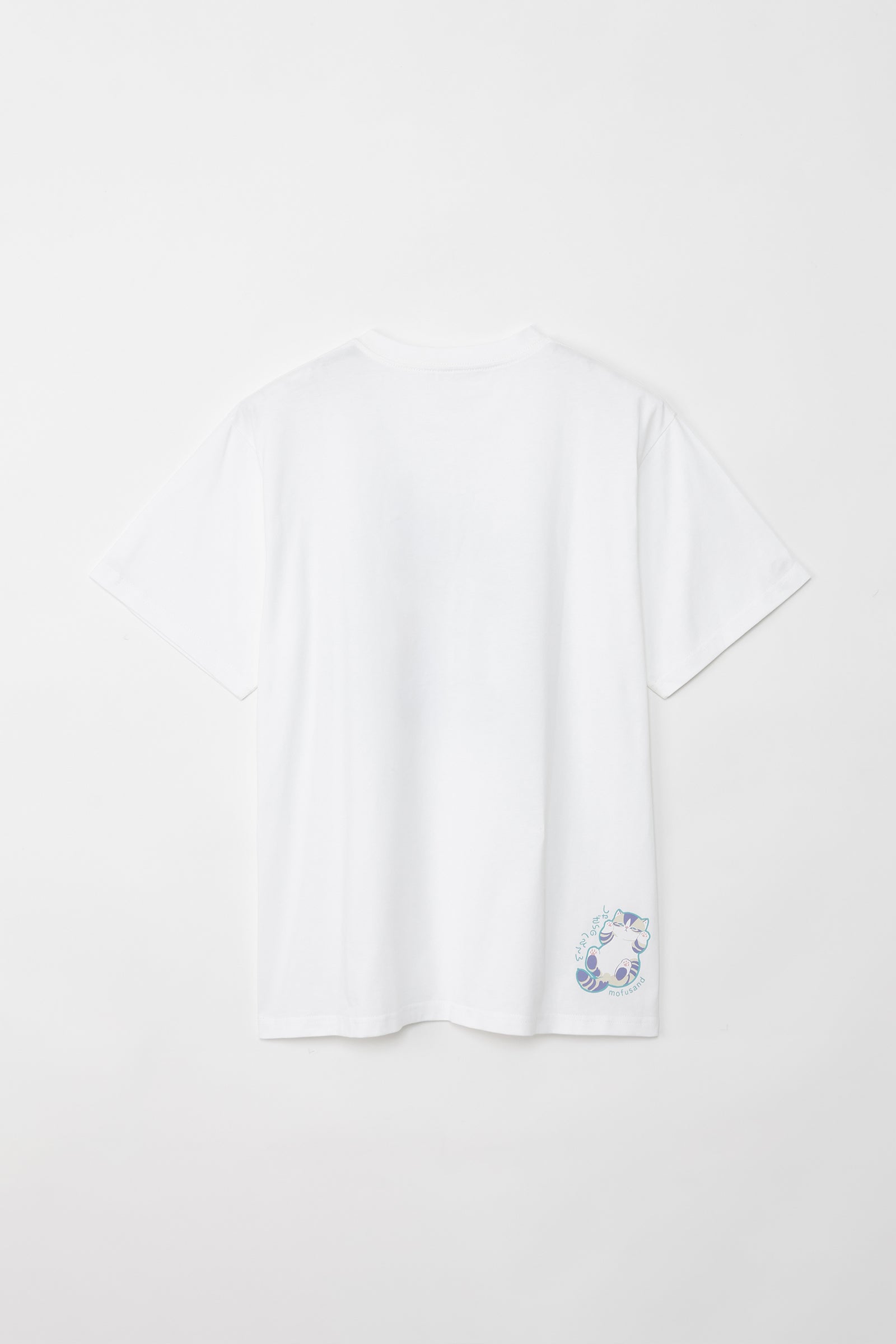 mofusand Tシャツ なにもわるくにゃい 洗濯物だいすきにゃん ホワイト