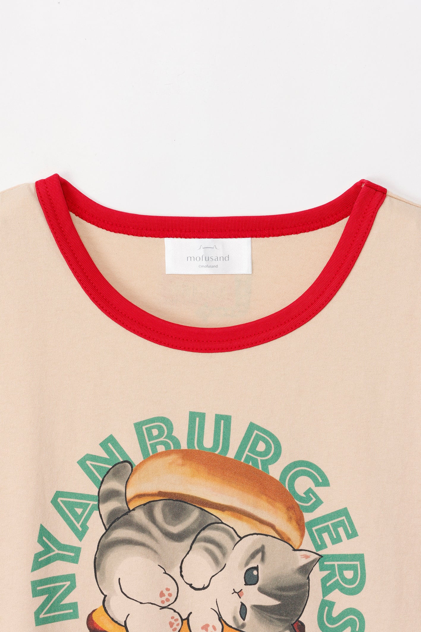 mofusand Tシャツ ダイナー NYANBURGERS ブラウン