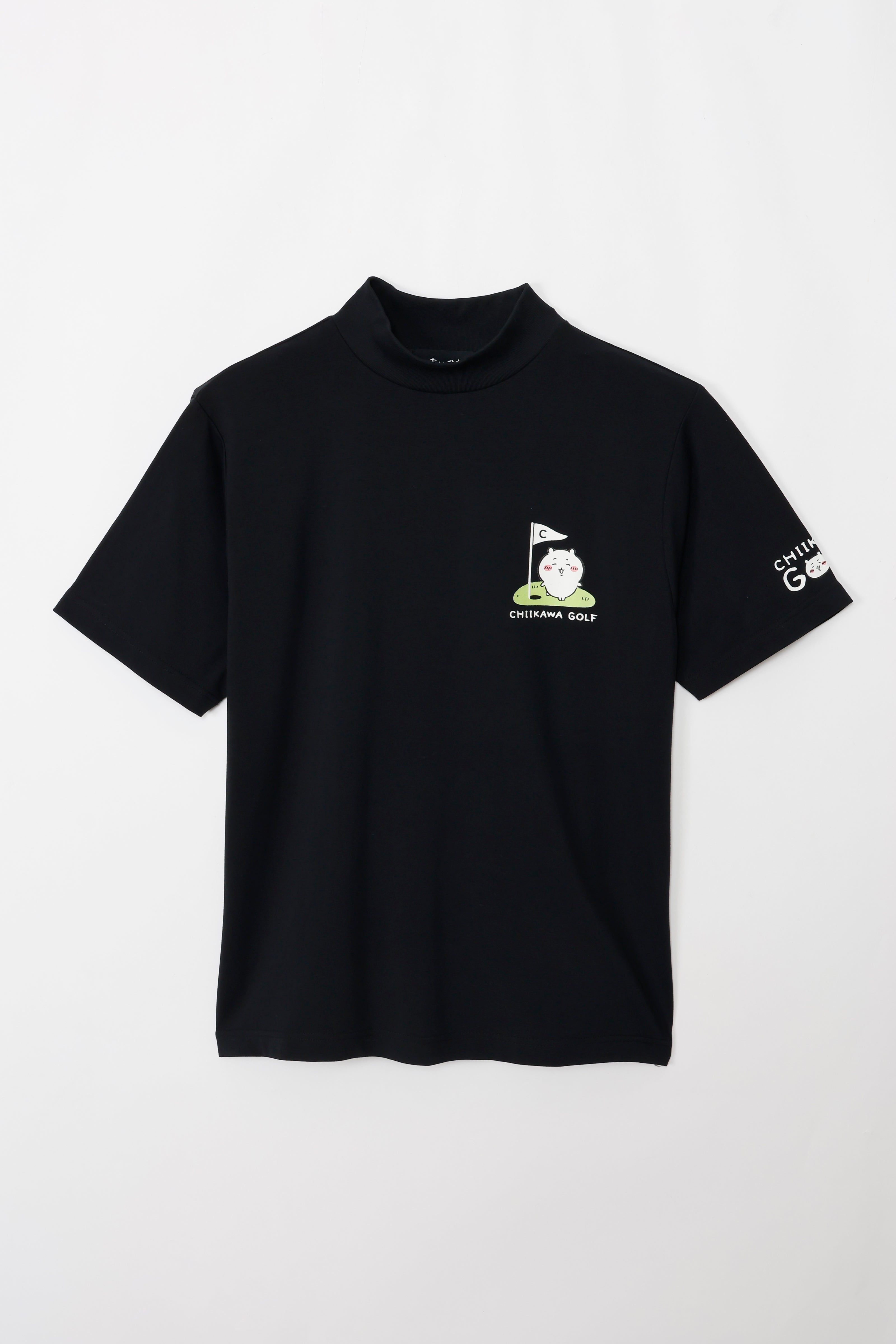 ちいかわGOLF モックネックTシャツ ちいかわグリーン ブラック