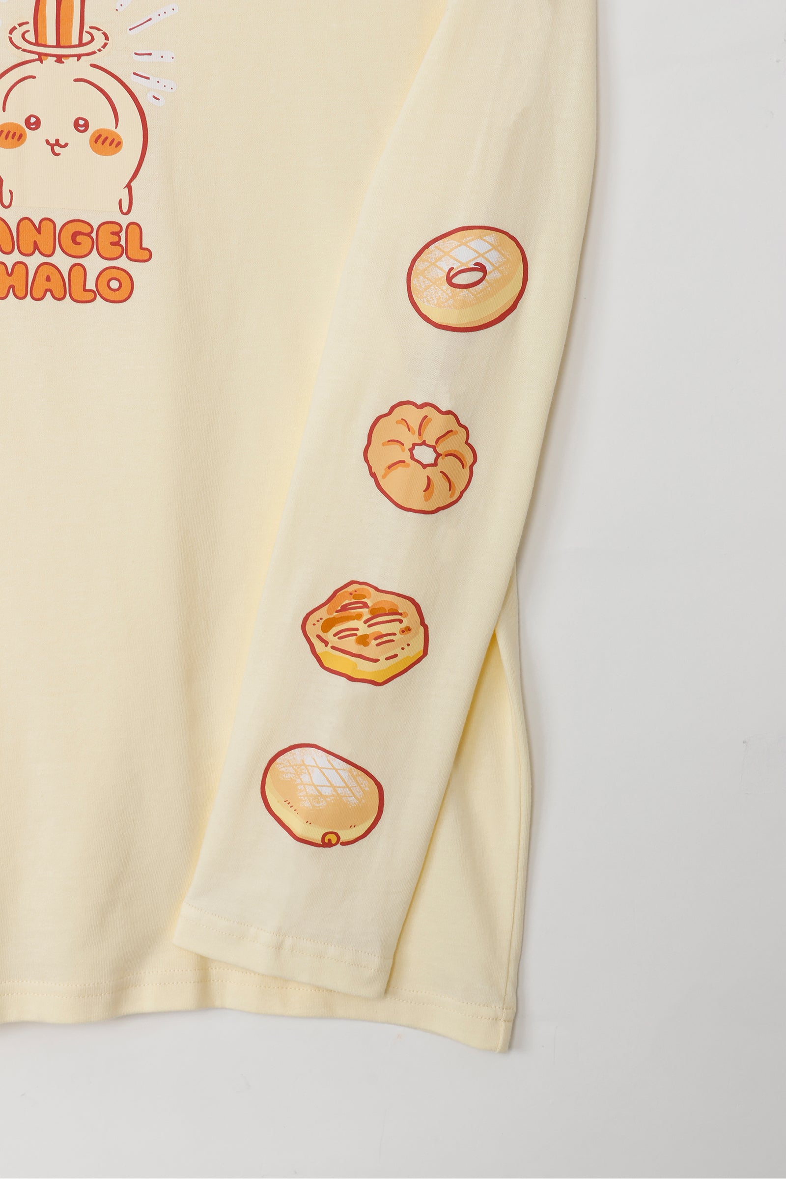 ちいかわ 長袖Tシャツ ドーナッツ イエローベージュ