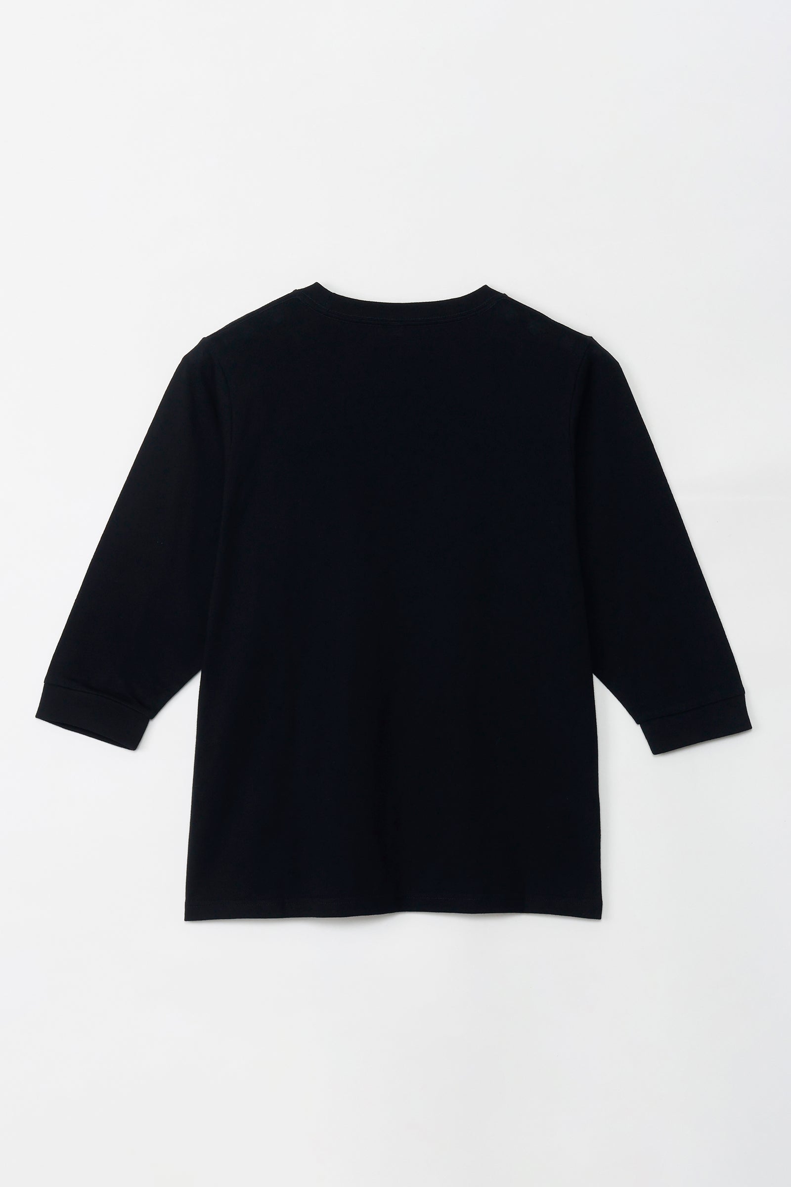 【Black Friday対象商品】mofusand 7分丈Tシャツ 白猫 ブラック