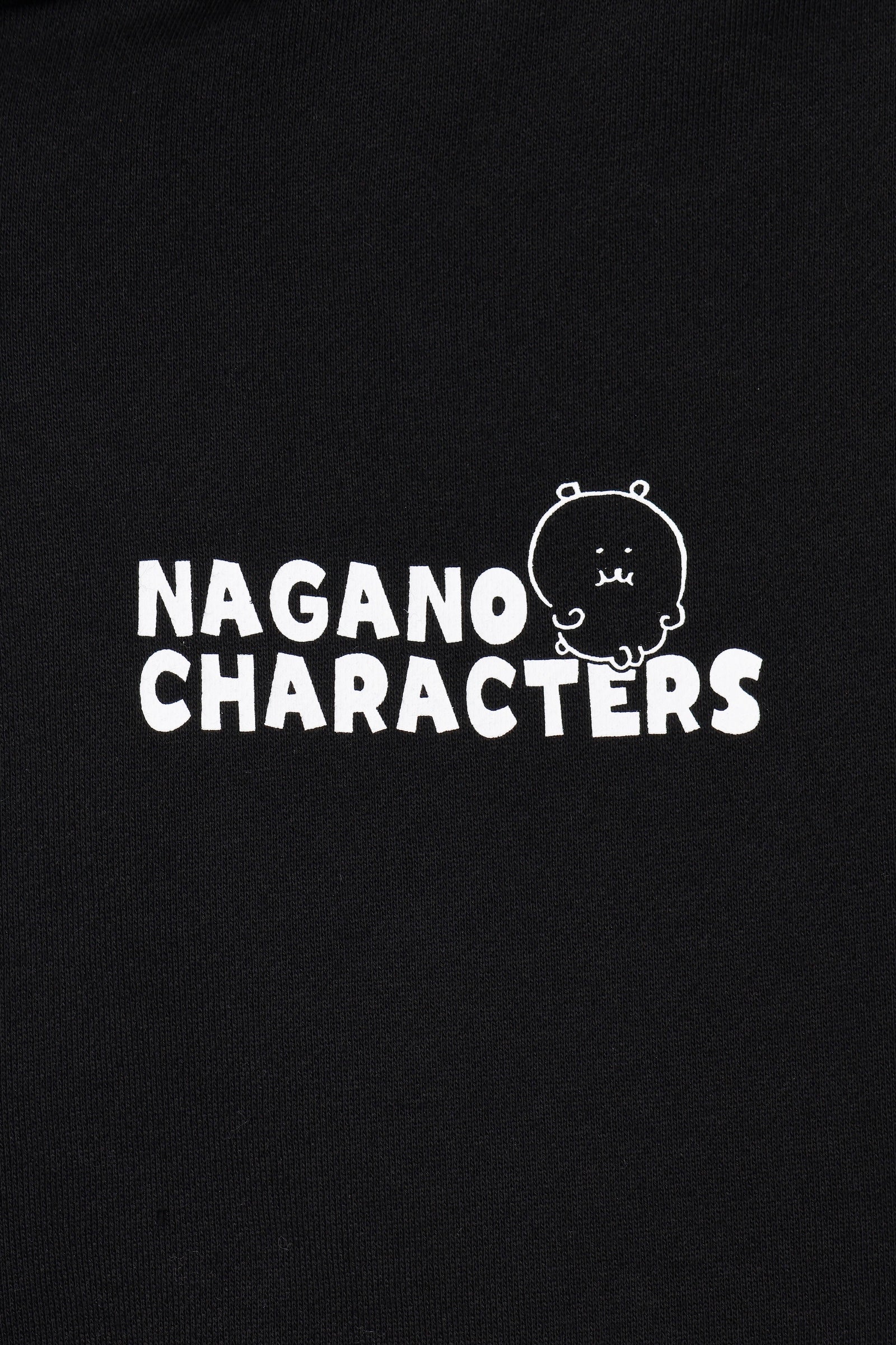 ナガノキャラクターズ ZIPパーカー 集合 ブラック