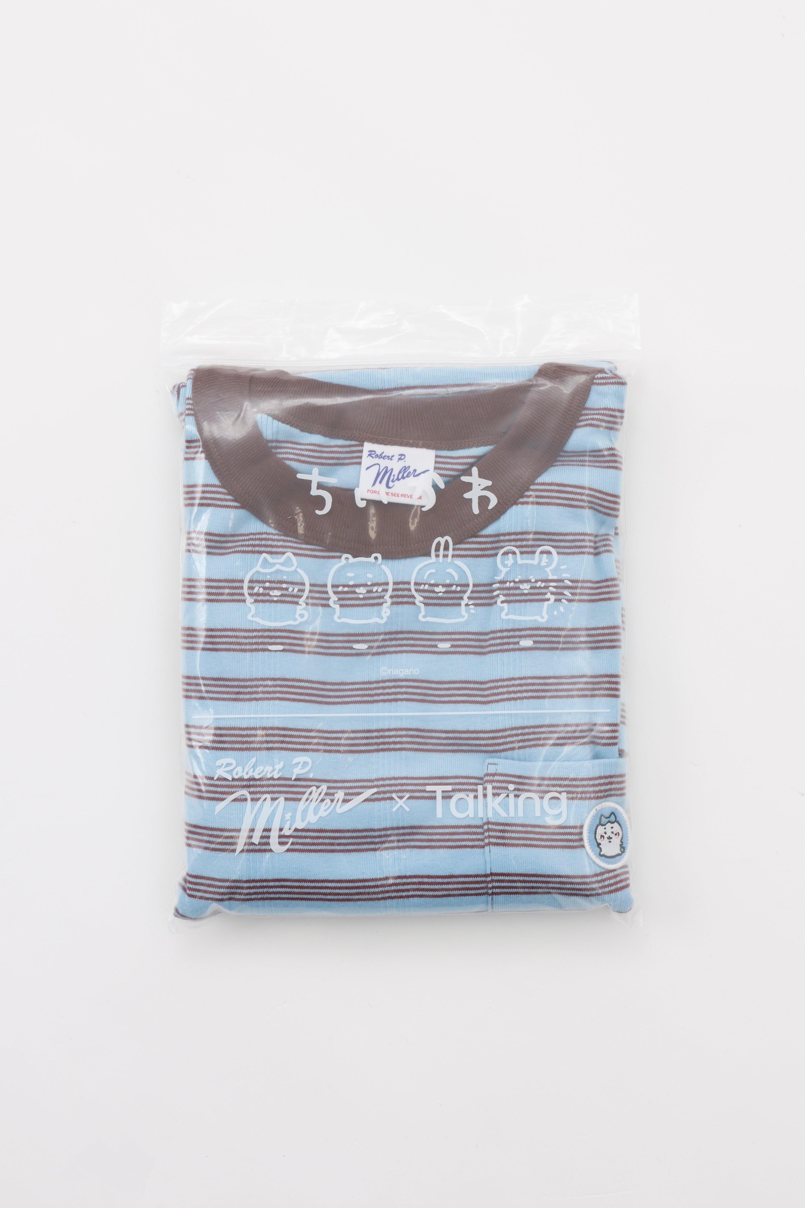 ちいかわ ビッグシルエットポケットTシャツ Robert P.Miller×Talking ハチワレ BLUEBERRY