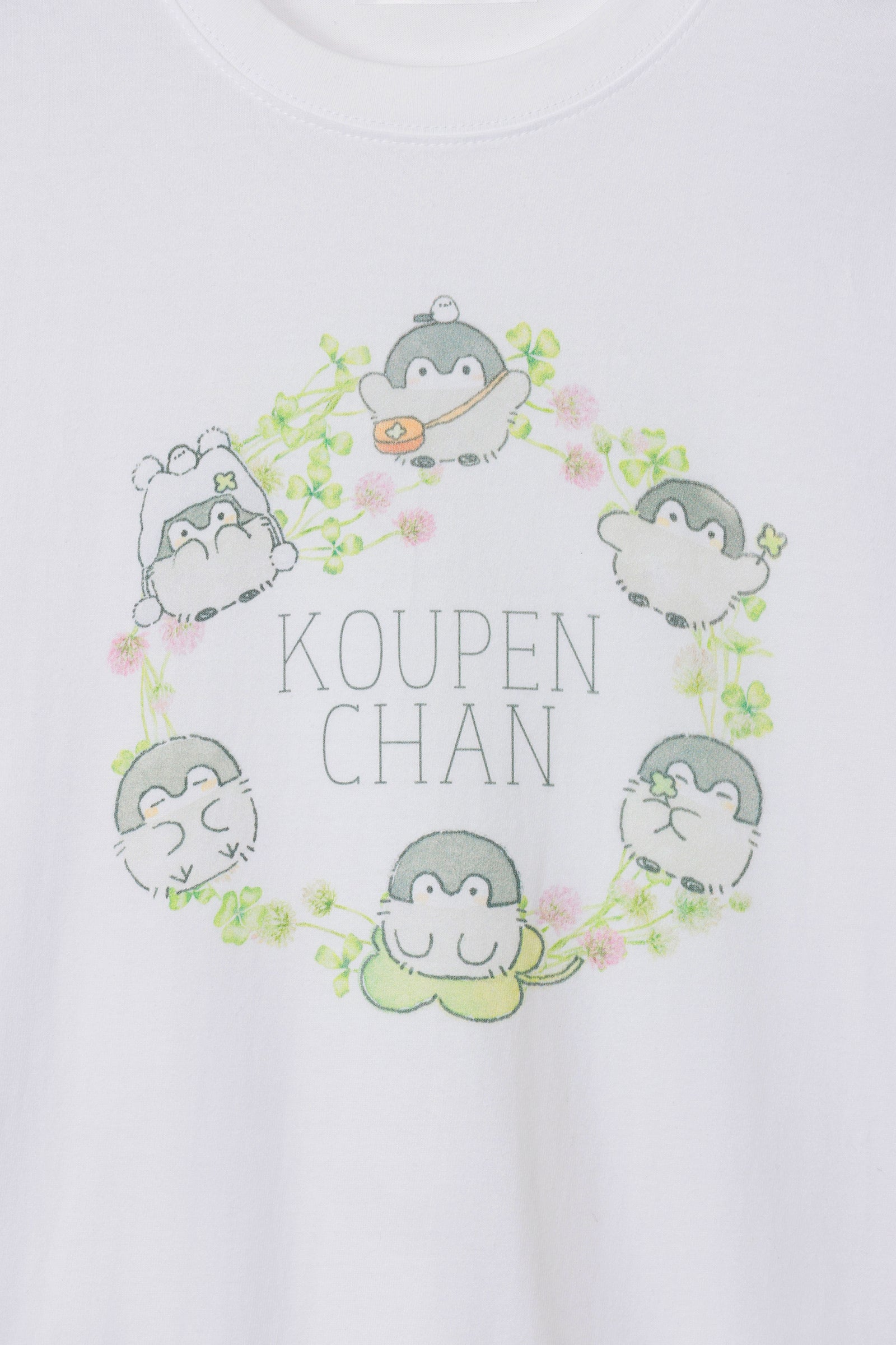 コウペンちゃん Tシャツ 花冠 ホワイト
