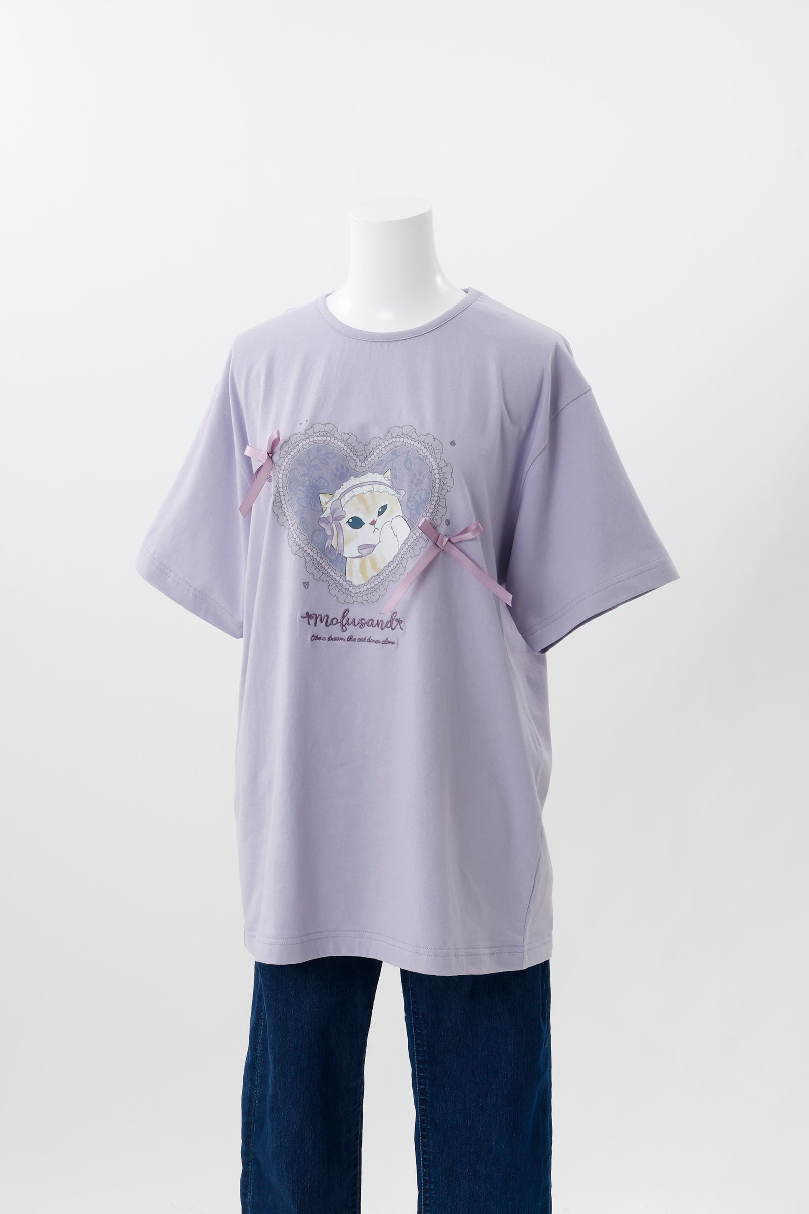 mofusand バレエコア Tシャツ ラベりぼにゃん パープル