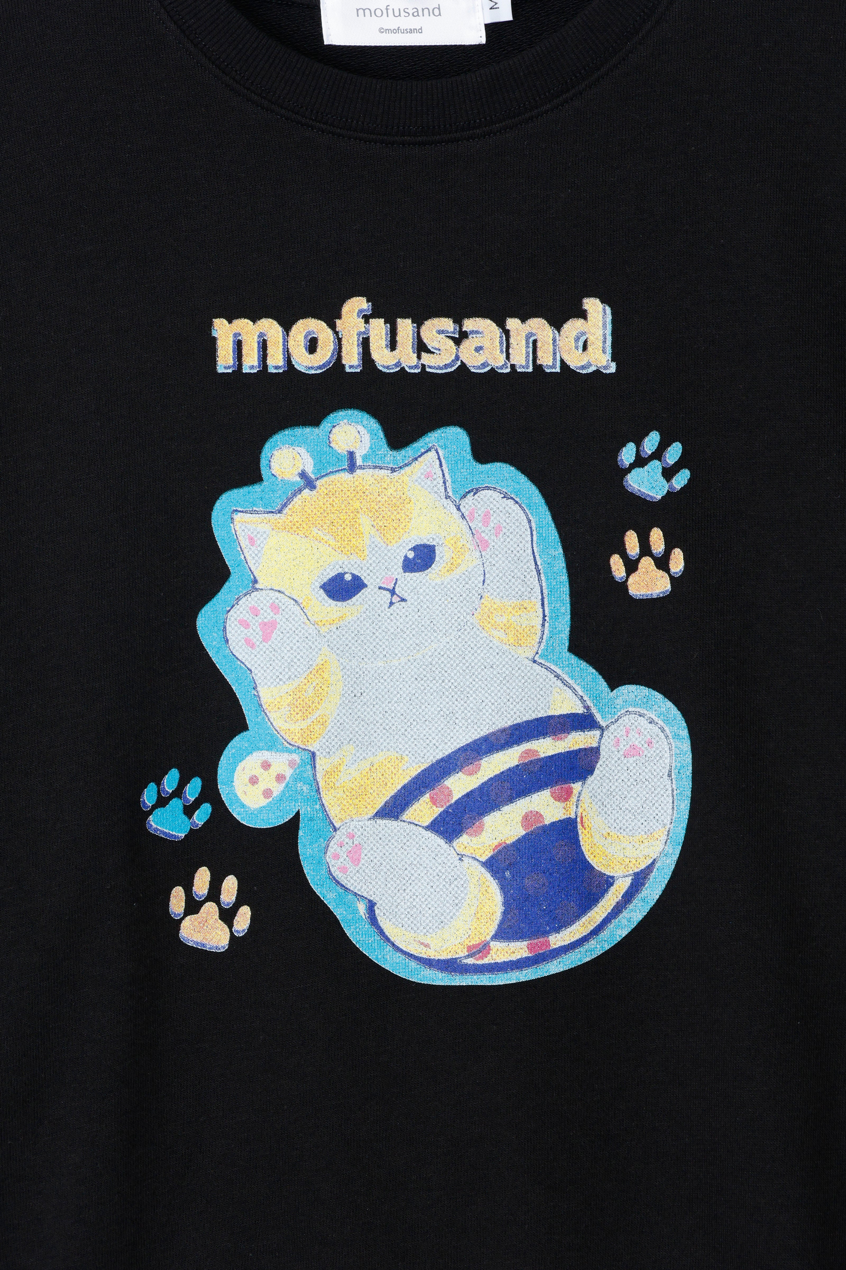 【Black Friday対象商品】mofusand レトロ スウェット ハチにゃん ブラック