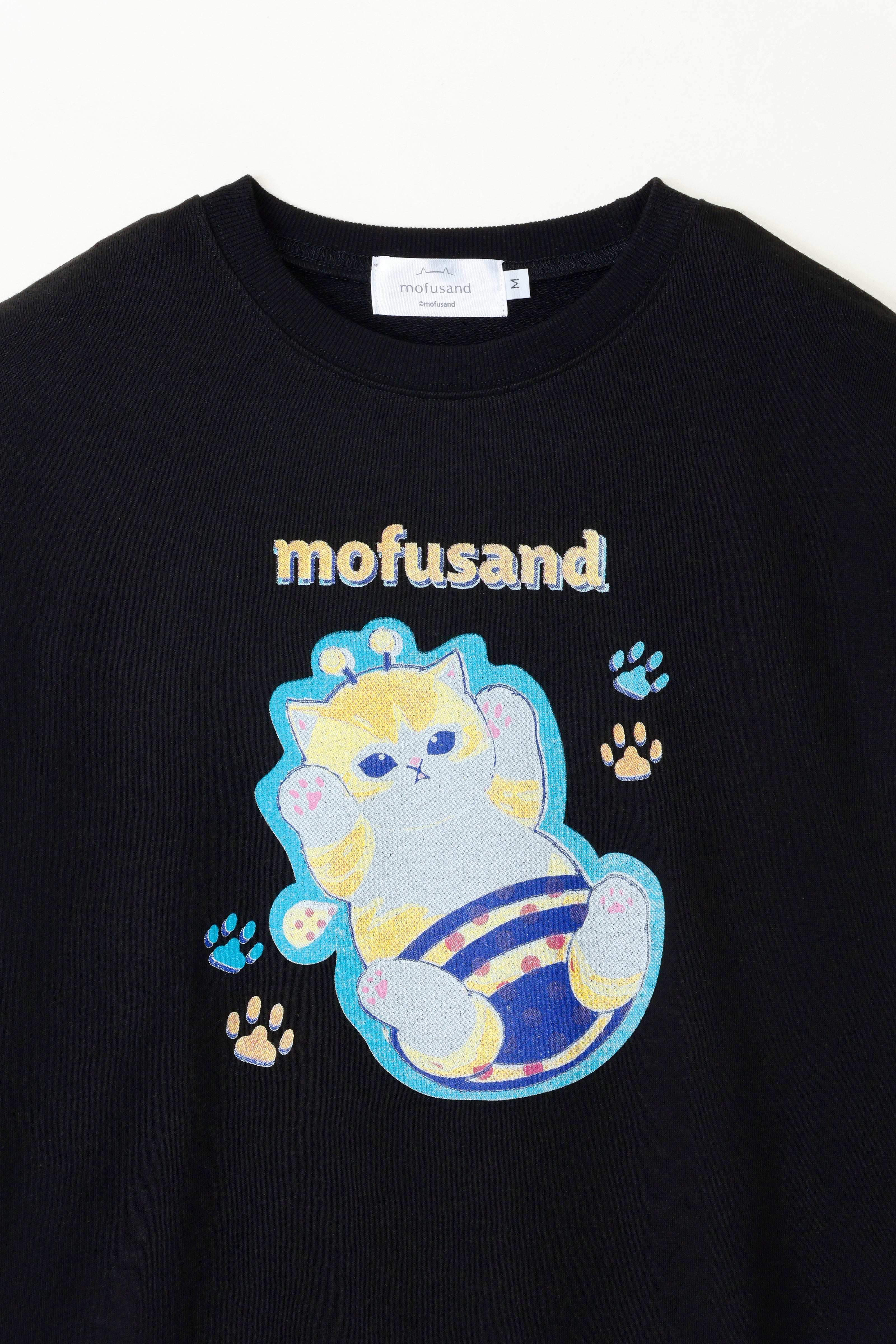 【Black Friday対象商品】mofusand レトロ スウェット ハチにゃん ブラック