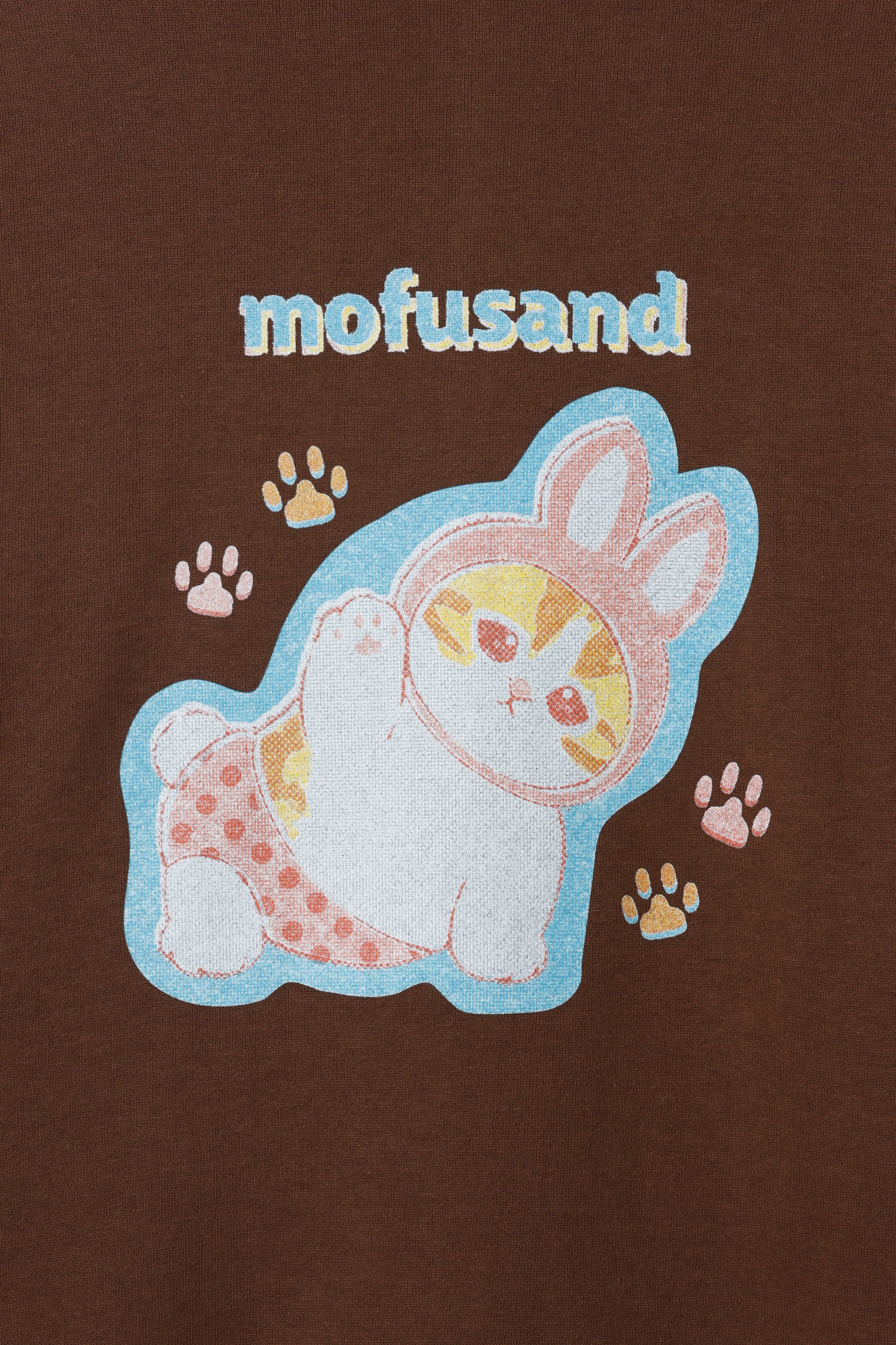 【Black Friday対象商品】mofusand レトロ パーカー うさにゃん ブラウン