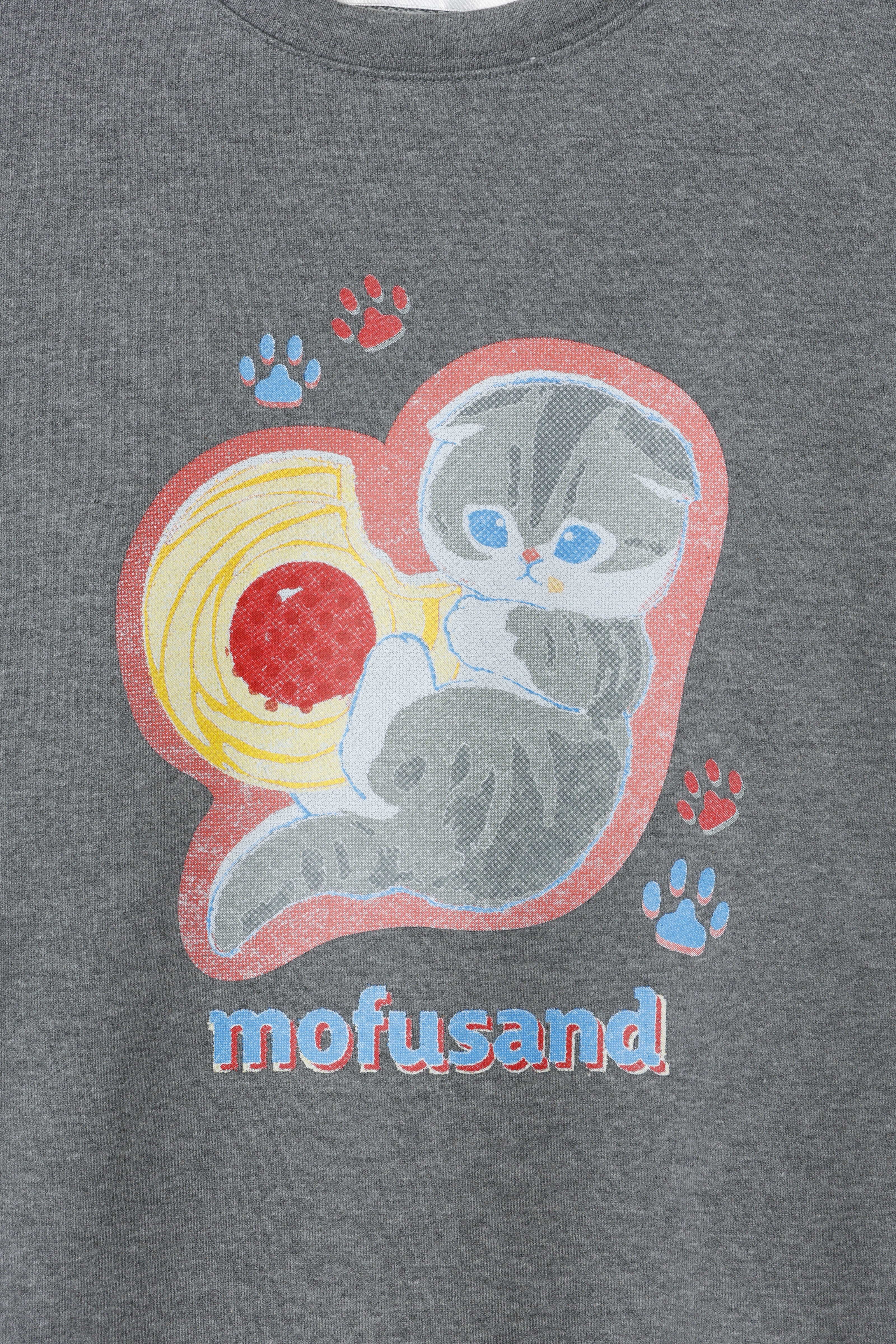 mofusand レトロ スウェット クッキーにゃん グレー
