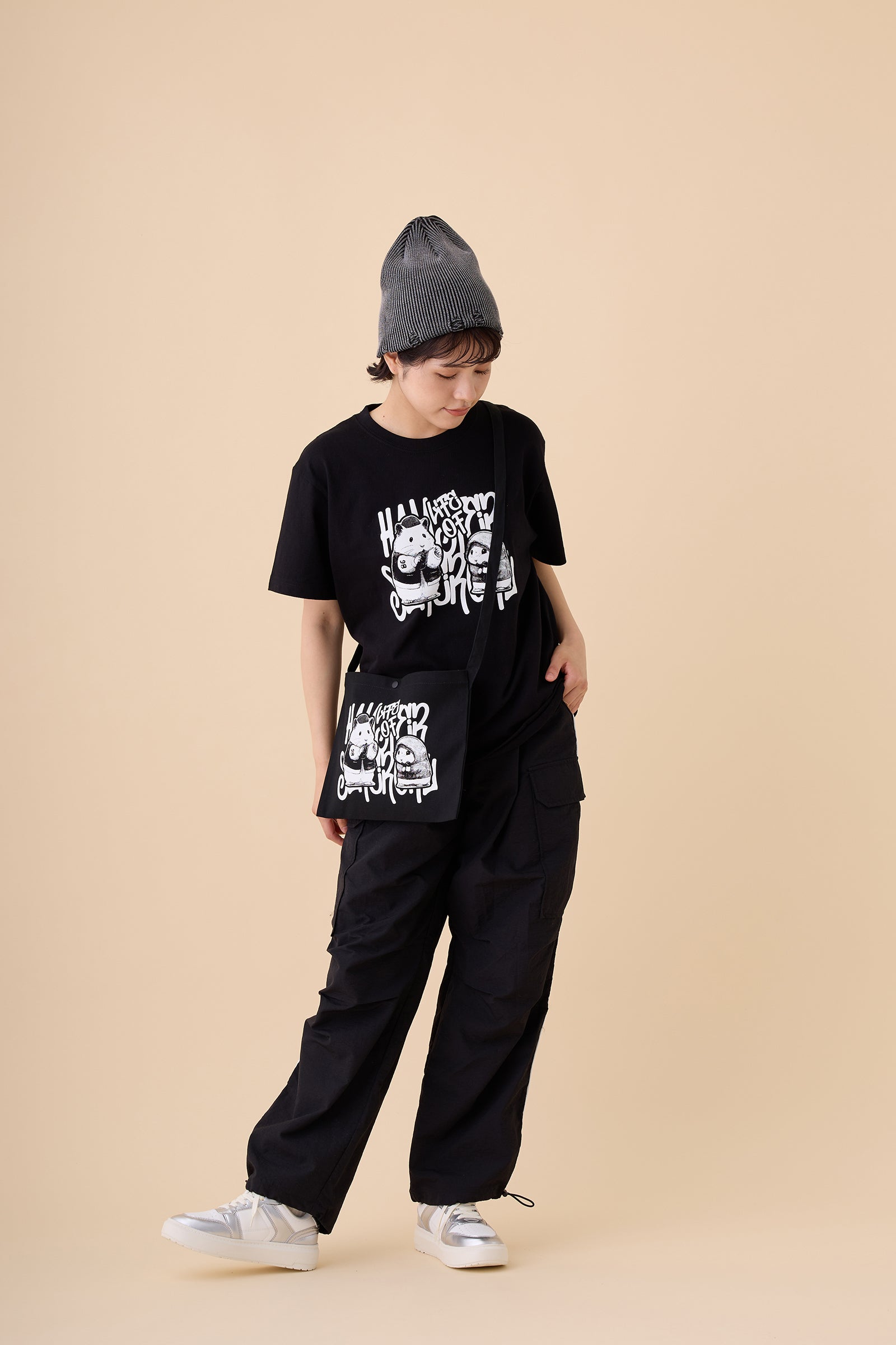 助六の日常 サコッシュ ラップバトル ブラック