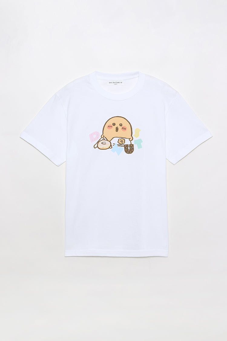 ナガノキャラクターズ Tシャツ DONUTS ホワイト