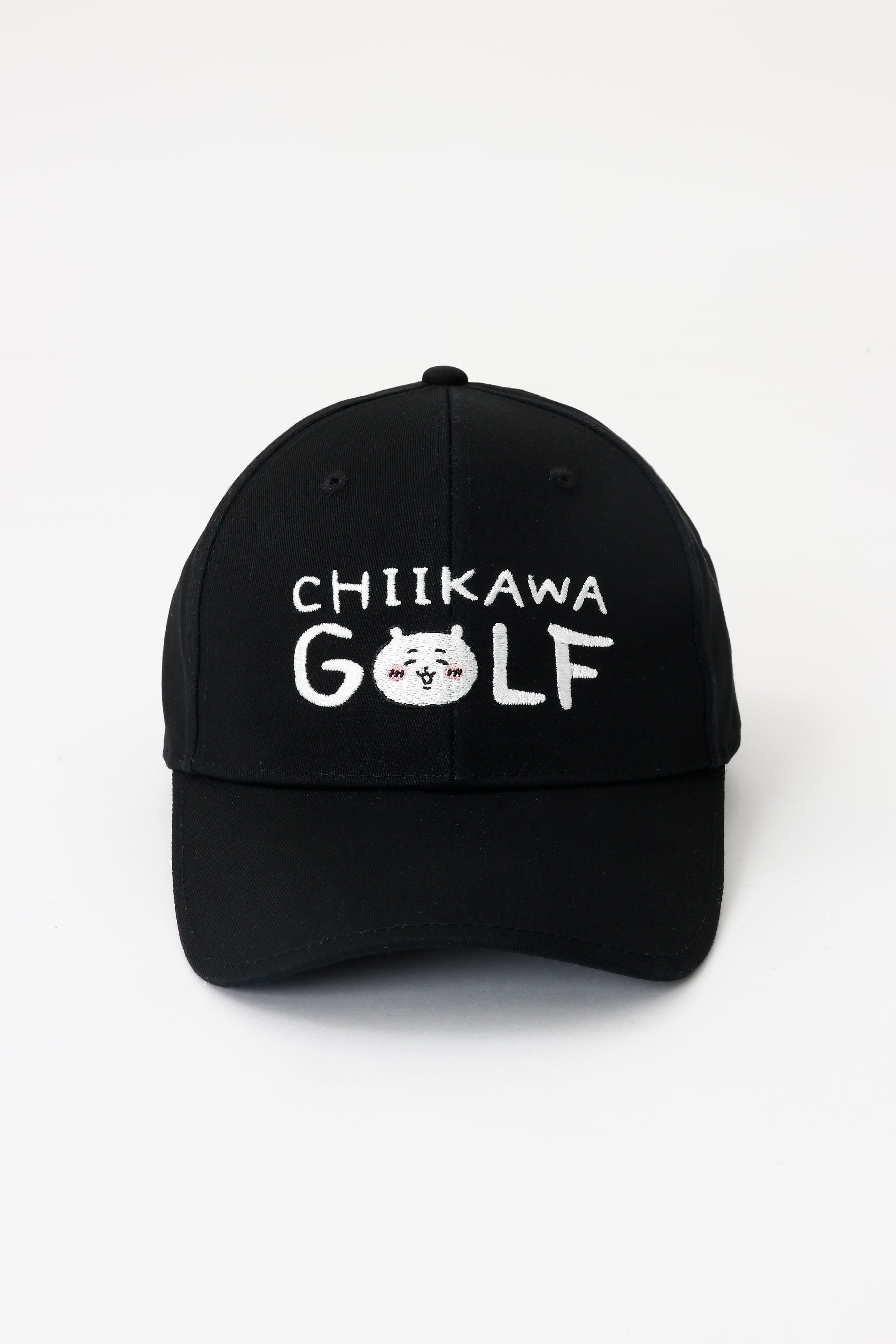 ちいかわGOLF ツイルCAP ロゴ ブラック