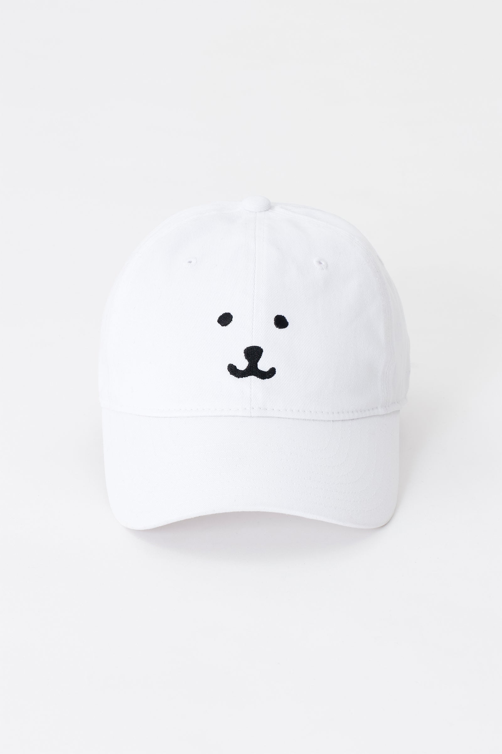 ナガノキャラクターズ キャップ モノクロなくま ホワイト ONE