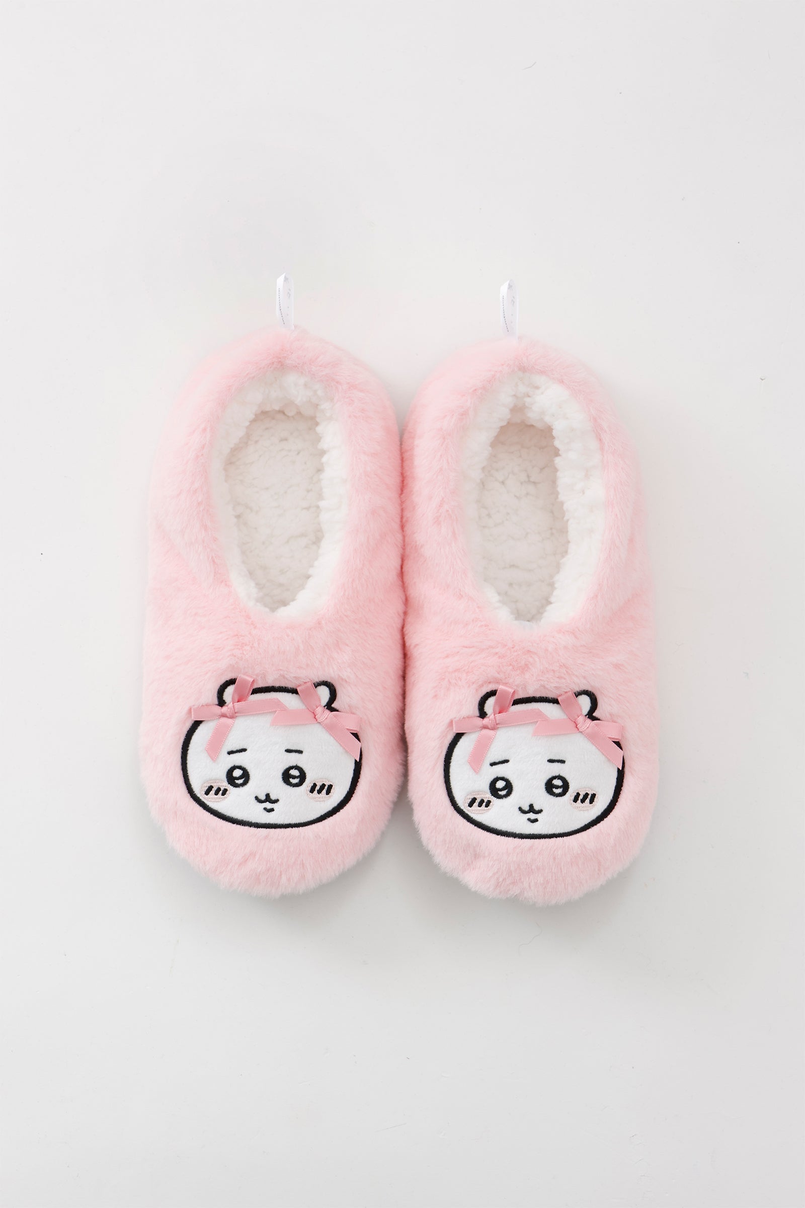 ちいかわ ルームシューズ ちいかわリボン ピンク