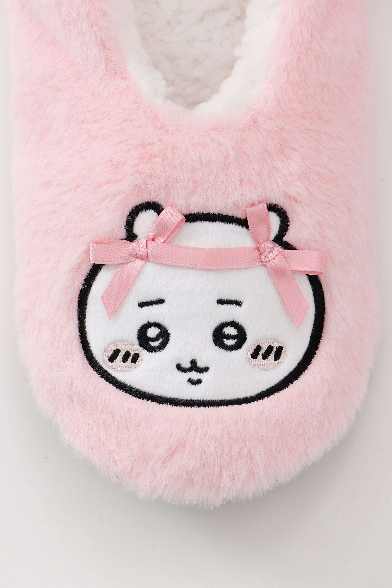 ちいかわ ルームシューズ ちいかわリボン ピンク