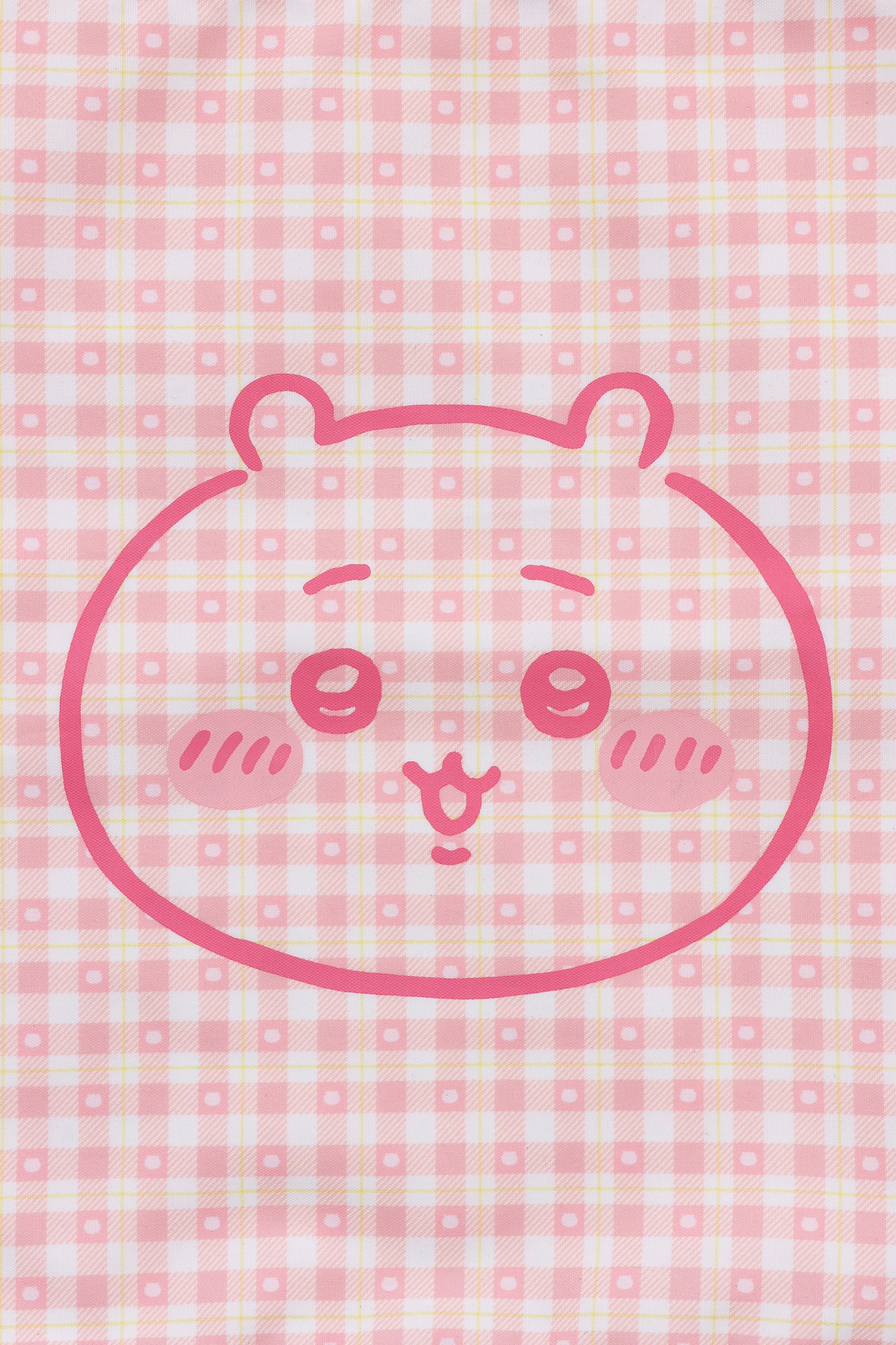 ちいかわ チェックシリーズ トートバッグ（チャーム付き） ちいかわ ピンク