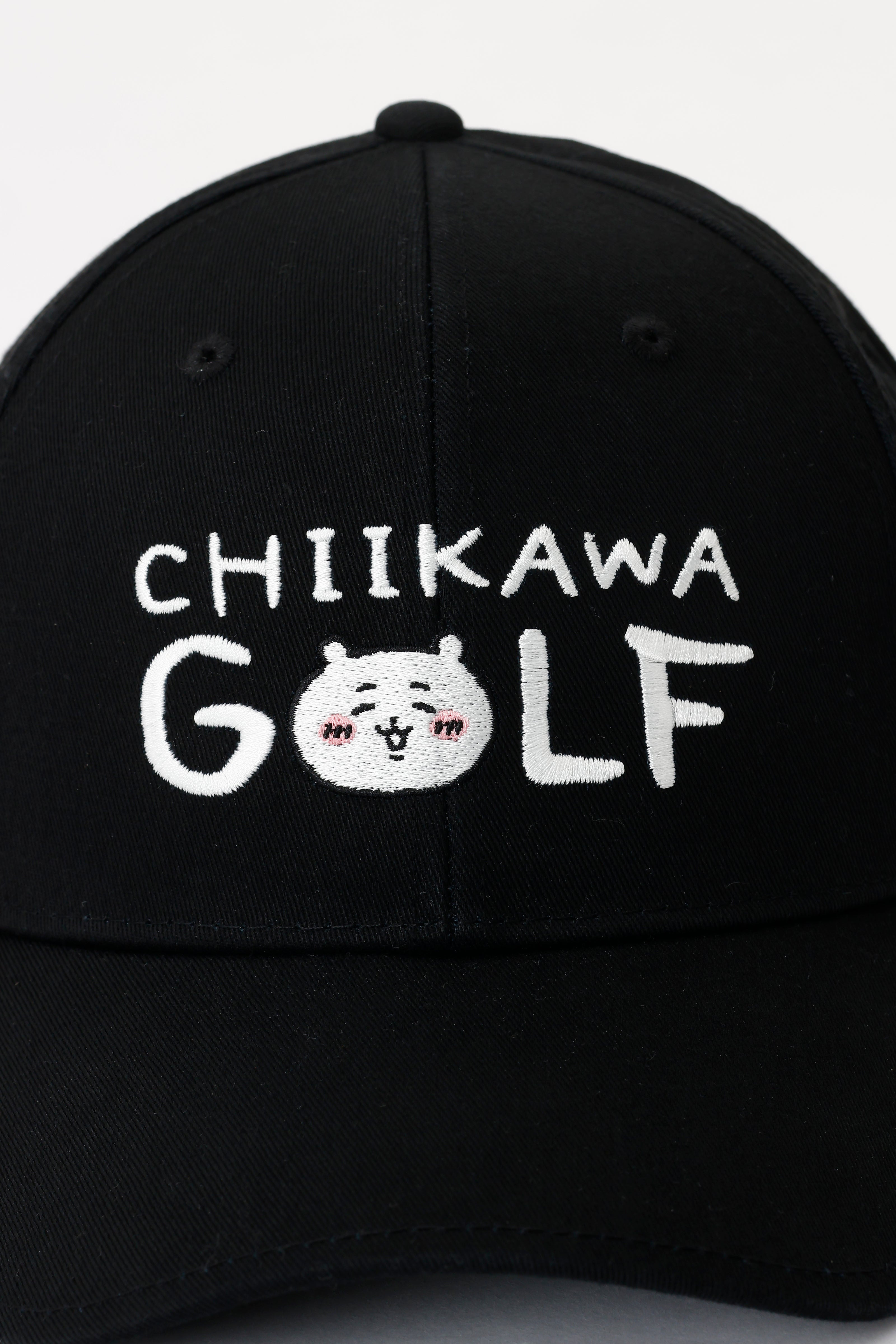 ちいかわGOLF ツイルCAP ロゴ ブラック