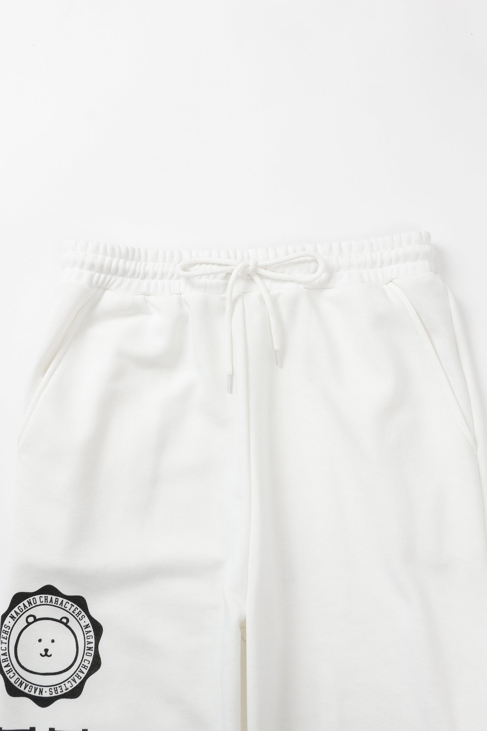 ナガノキャラクターズ スウェットパンツ カレッジ くま ホワイト