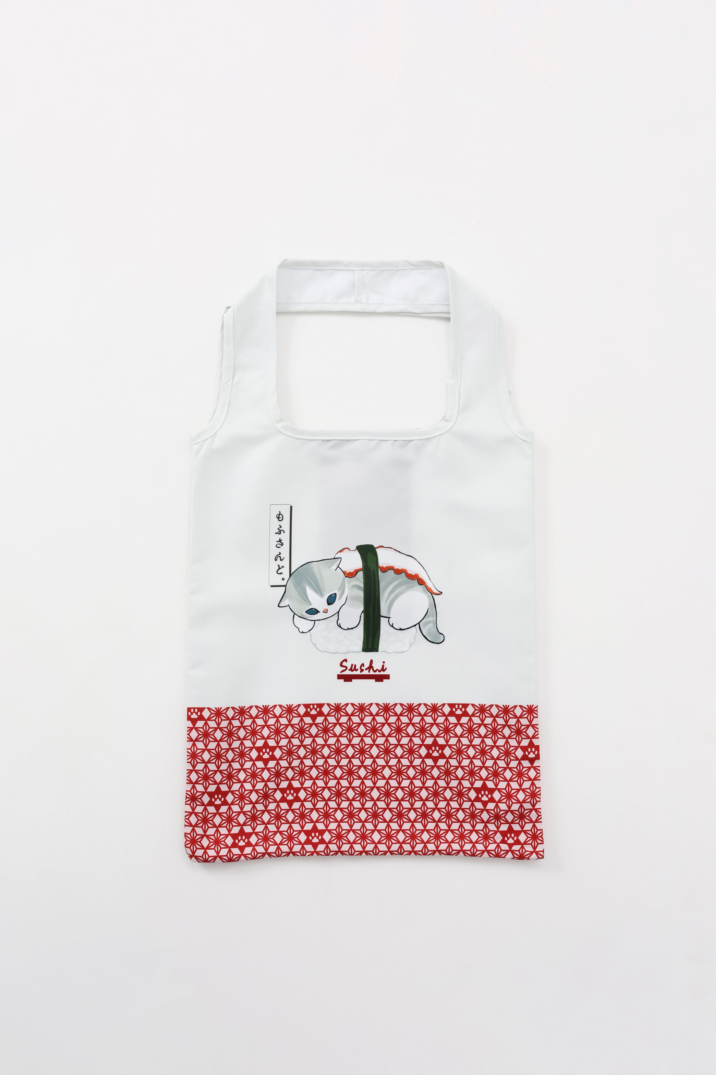 mofusand お寿司 トートバッグ たこにゃん レッド