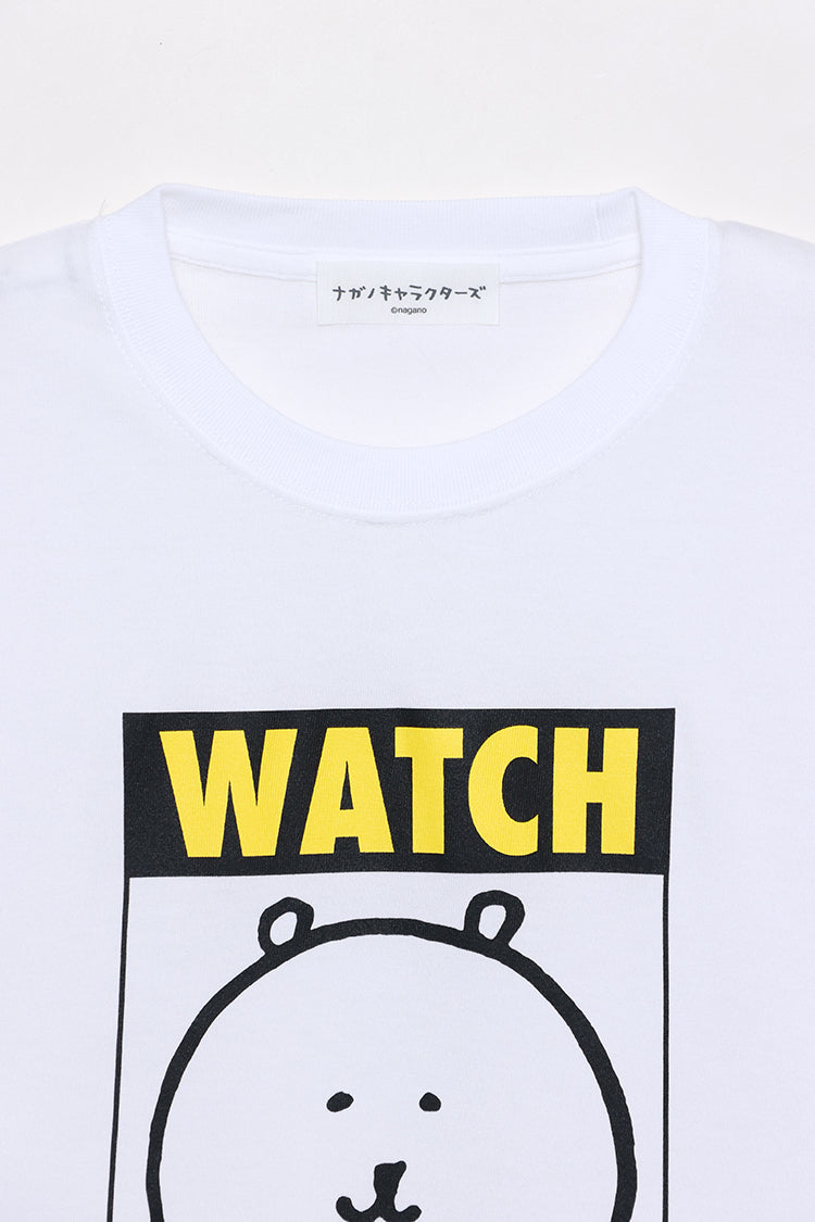 ナガノキャラクターズ Tシャツ WATCH MOVIES ホワイト