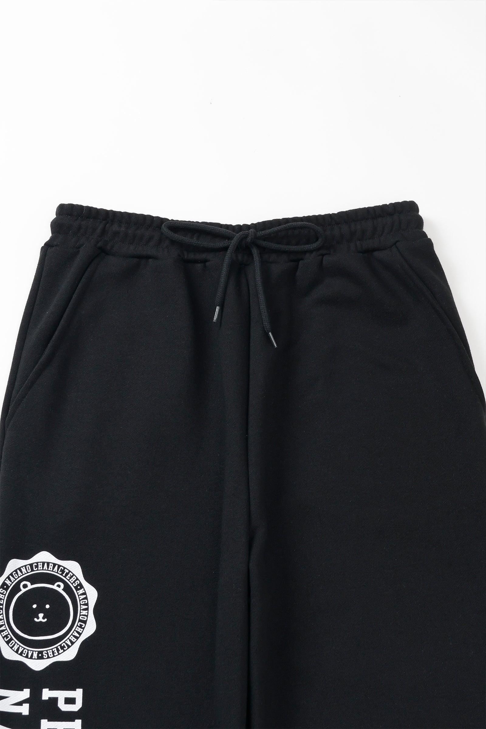 ナガノキャラクターズ スウェットパンツ カレッジ くま ブラック