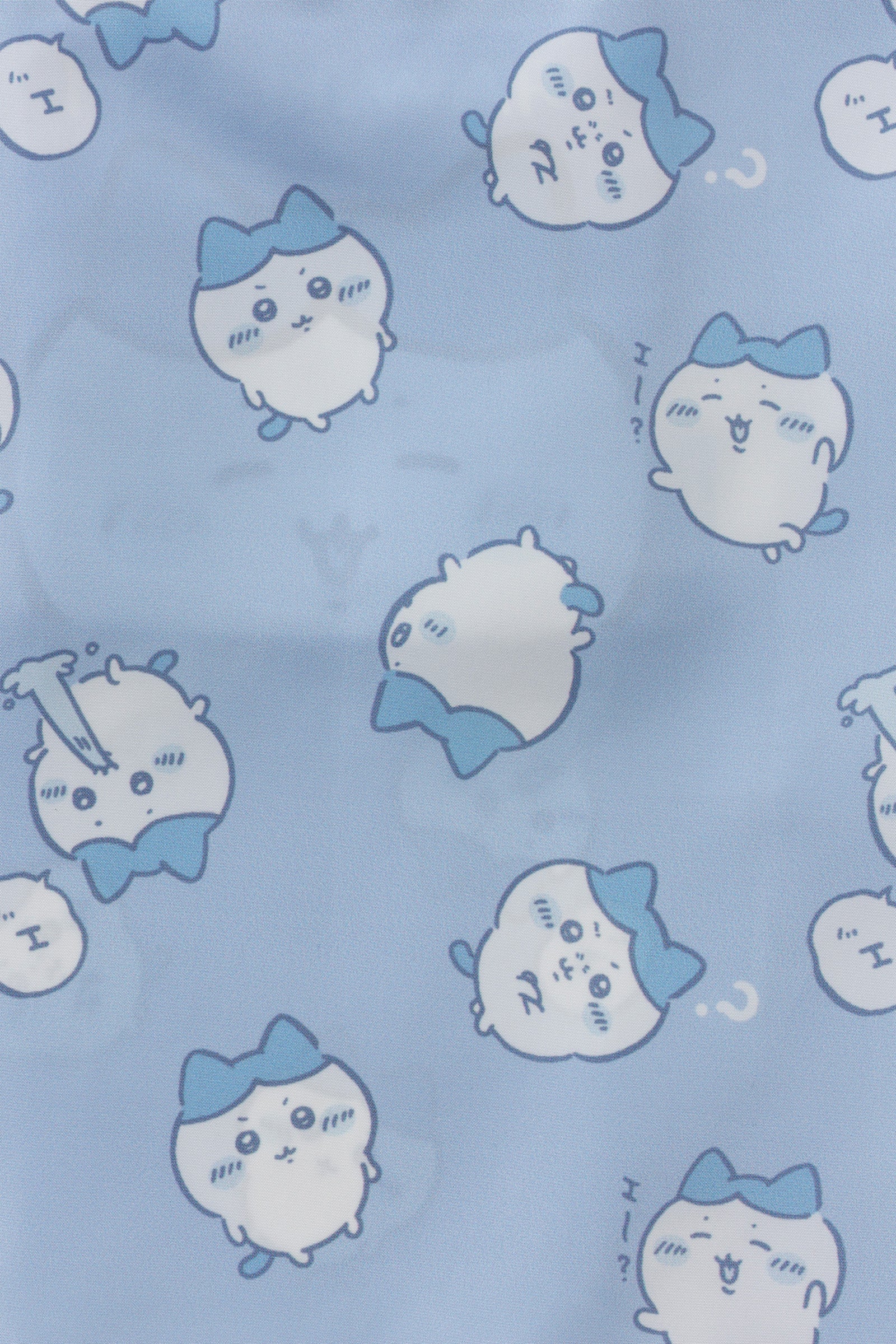 ちいかわ エコバッグ ハチワレ総柄 ブルー