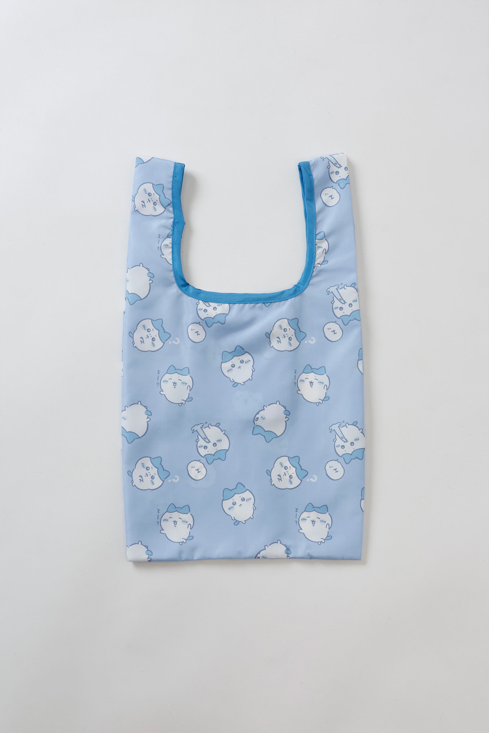 ちいかわ エコバッグ ハチワレ総柄 ブルー