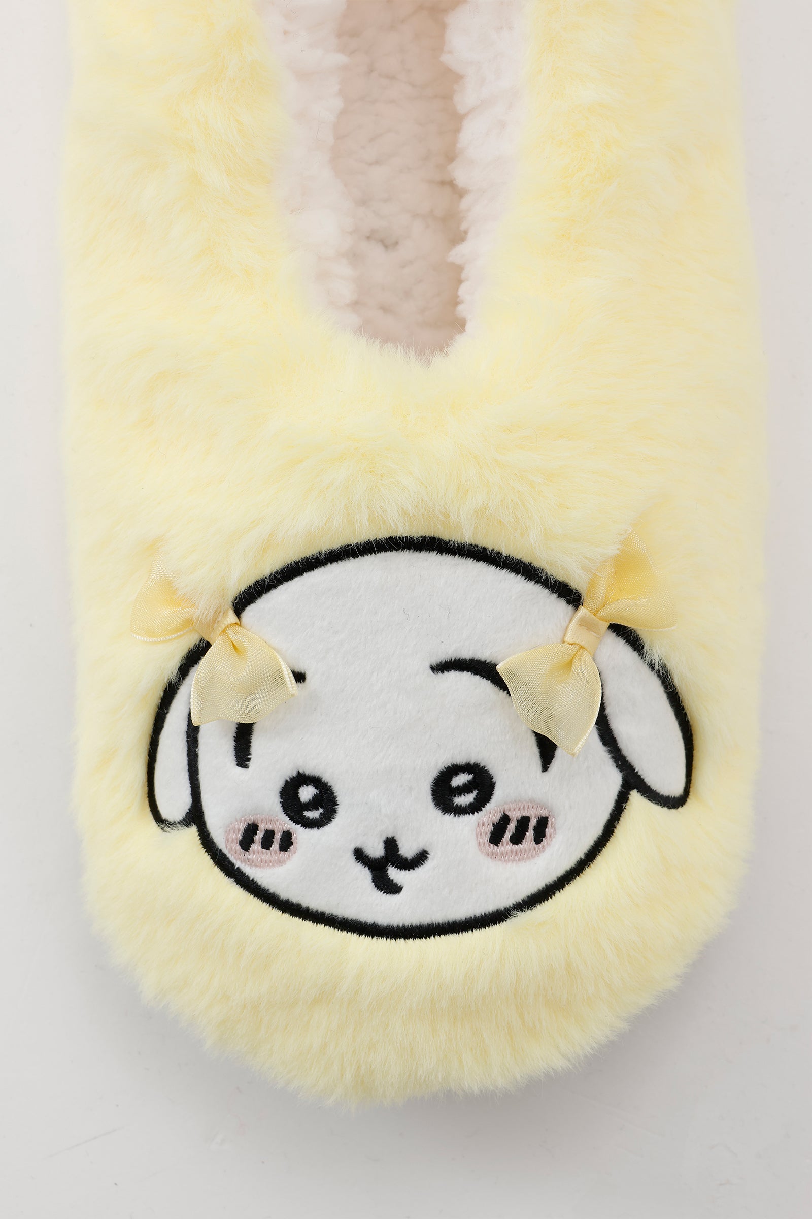 ちいかわ ルームシューズ うさぎリボン イエロー