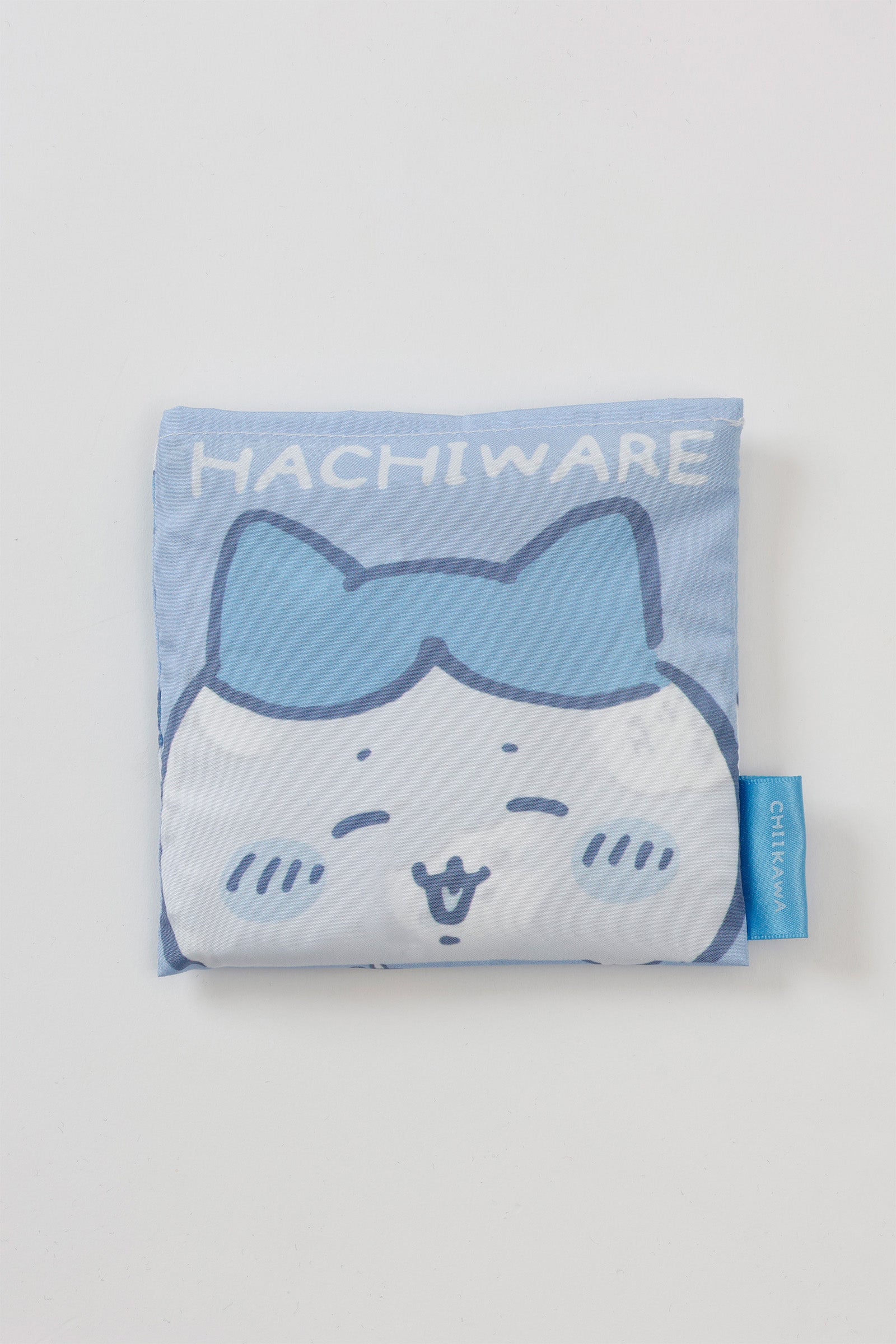 ちいかわ エコバッグ ハチワレ総柄 ブルー