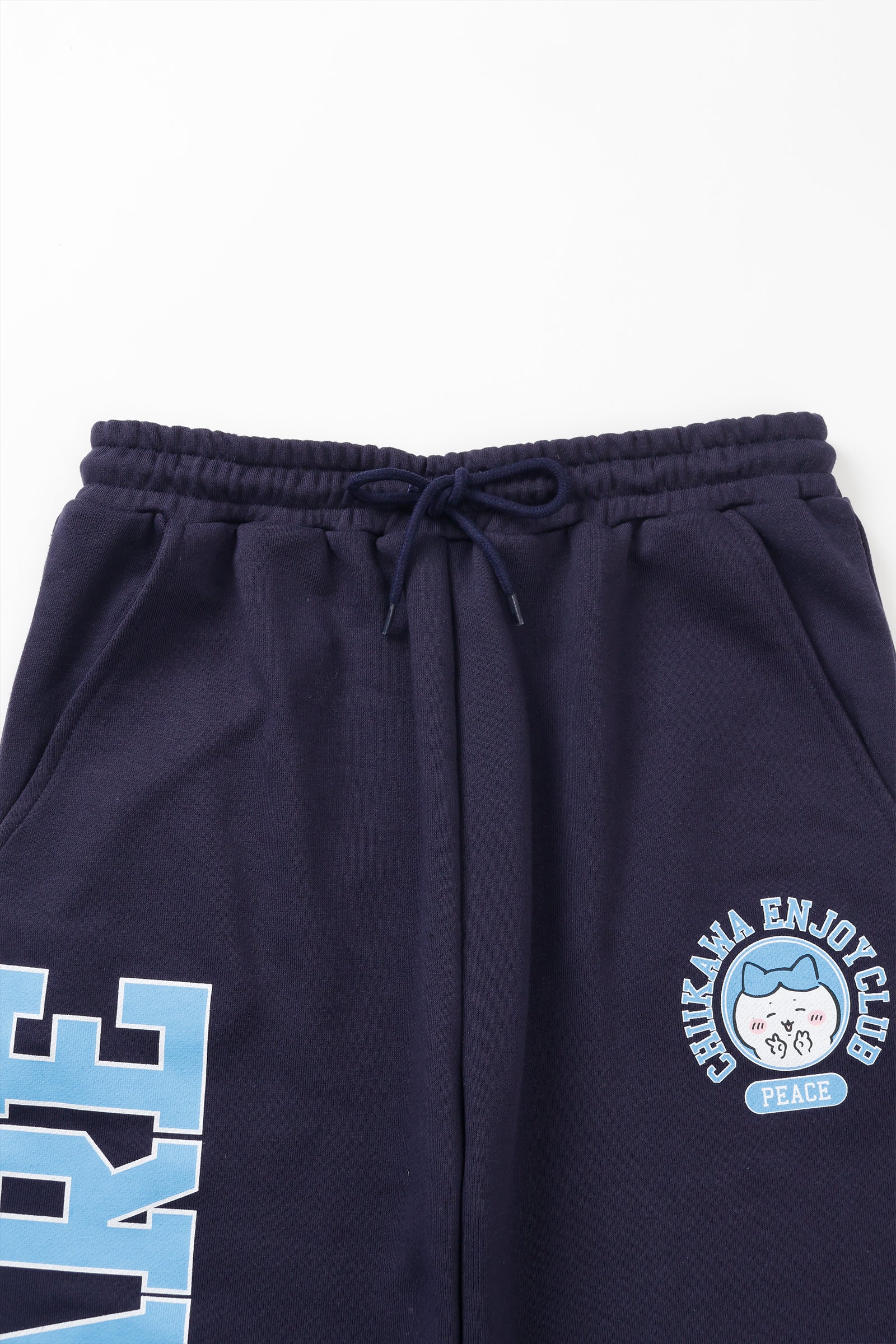 ちいかわ スウェットパンツ ピース ハチワレ ネイビー