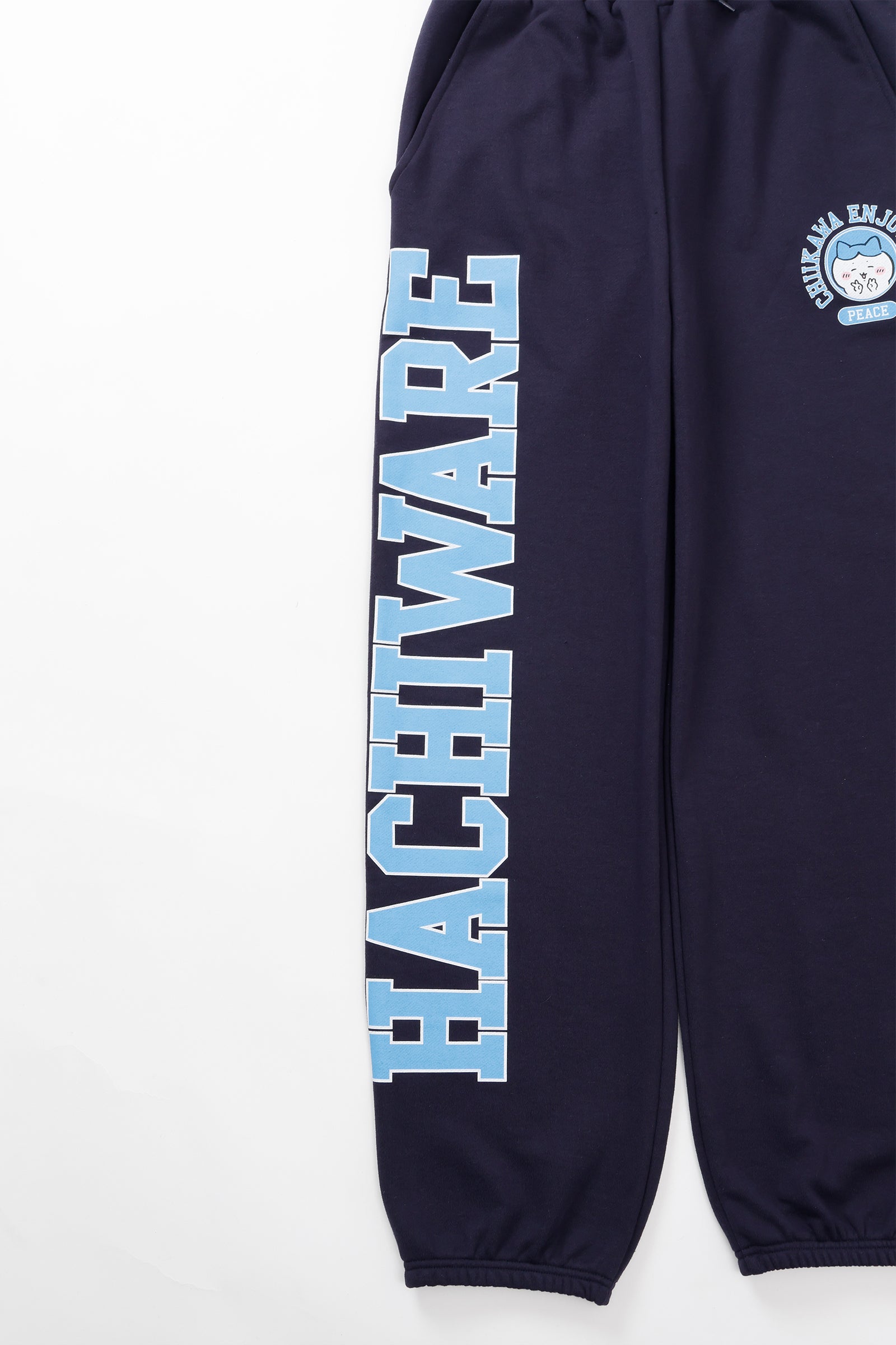 ちいかわ スウェットパンツ ピース ハチワレ ネイビー