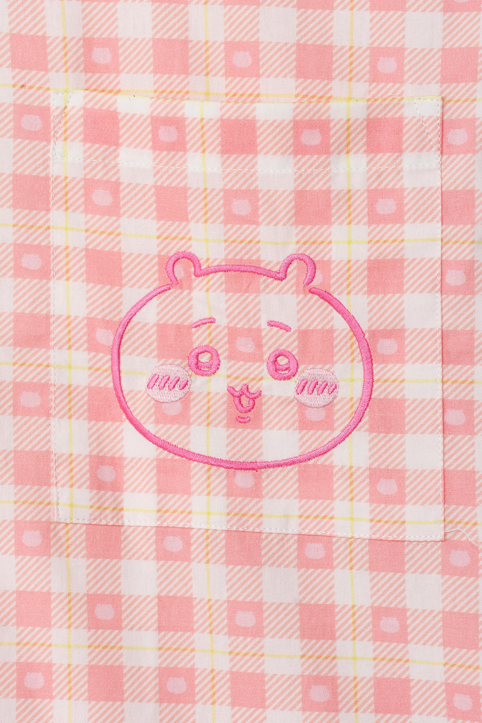 ちいかわ チェックシリーズ シャツ ちいかわ ピンク