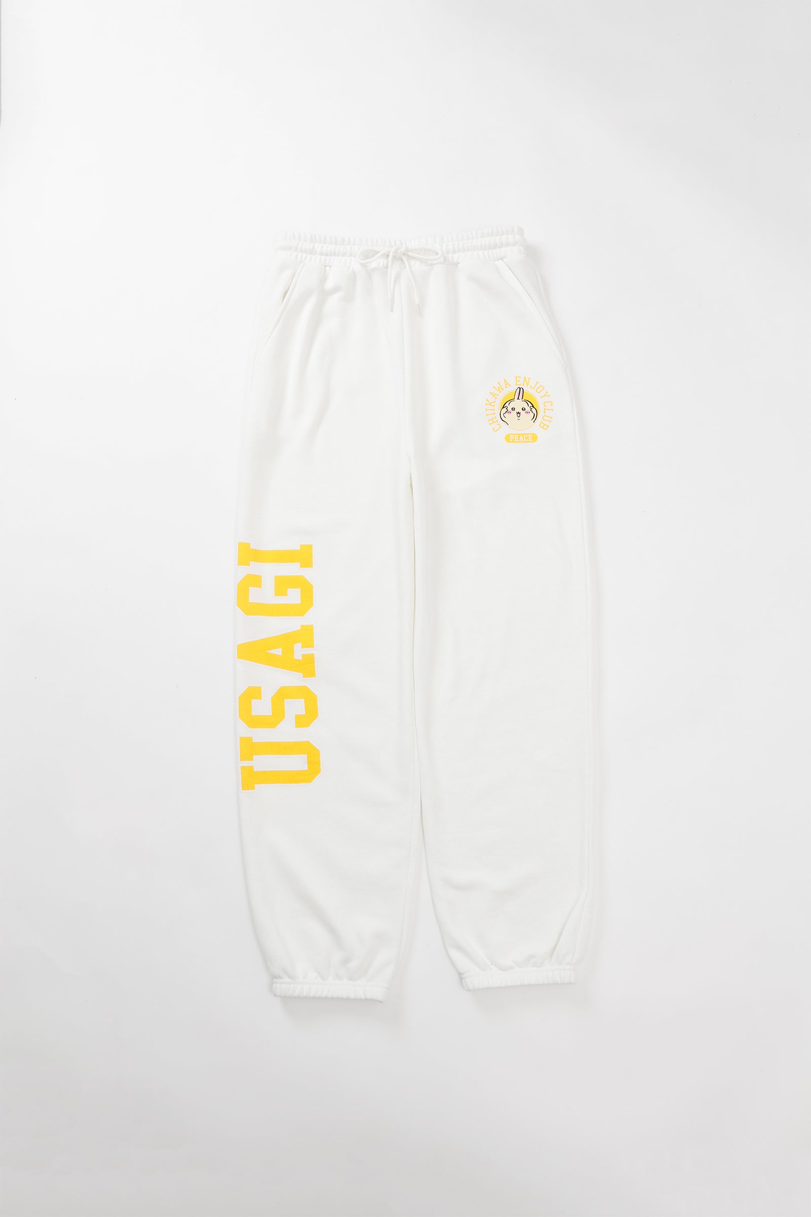 ちいかわ スウェットパンツ ピース うさぎ ホワイト