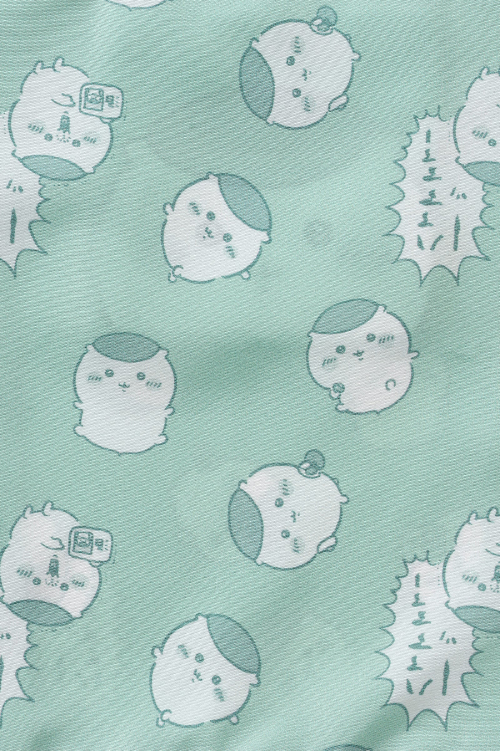 ちいかわ エコバッグ くりまんじゅう総柄 グリーン