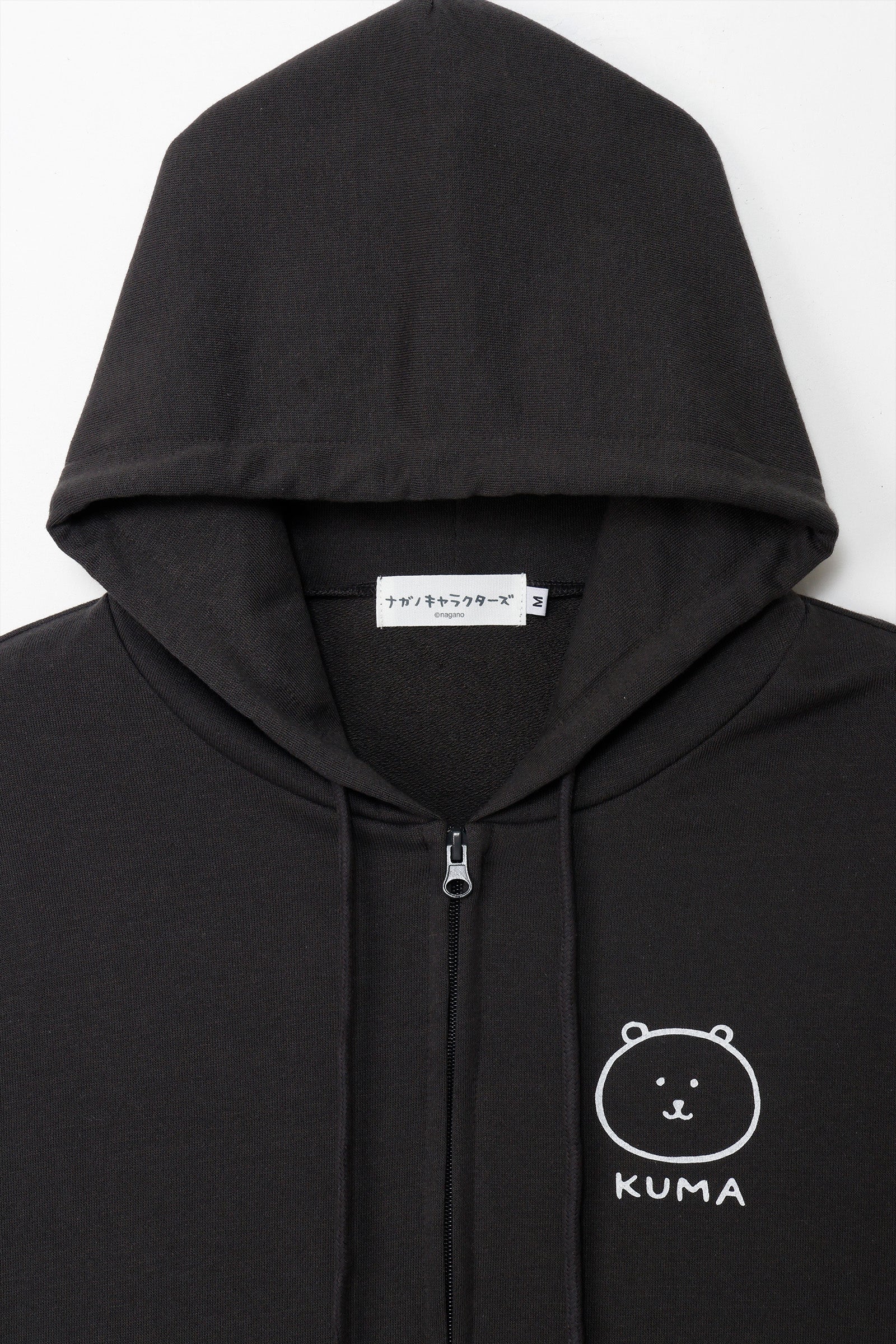 ナガノキャラクターズ ZIPパーカー ローリングくま スミ