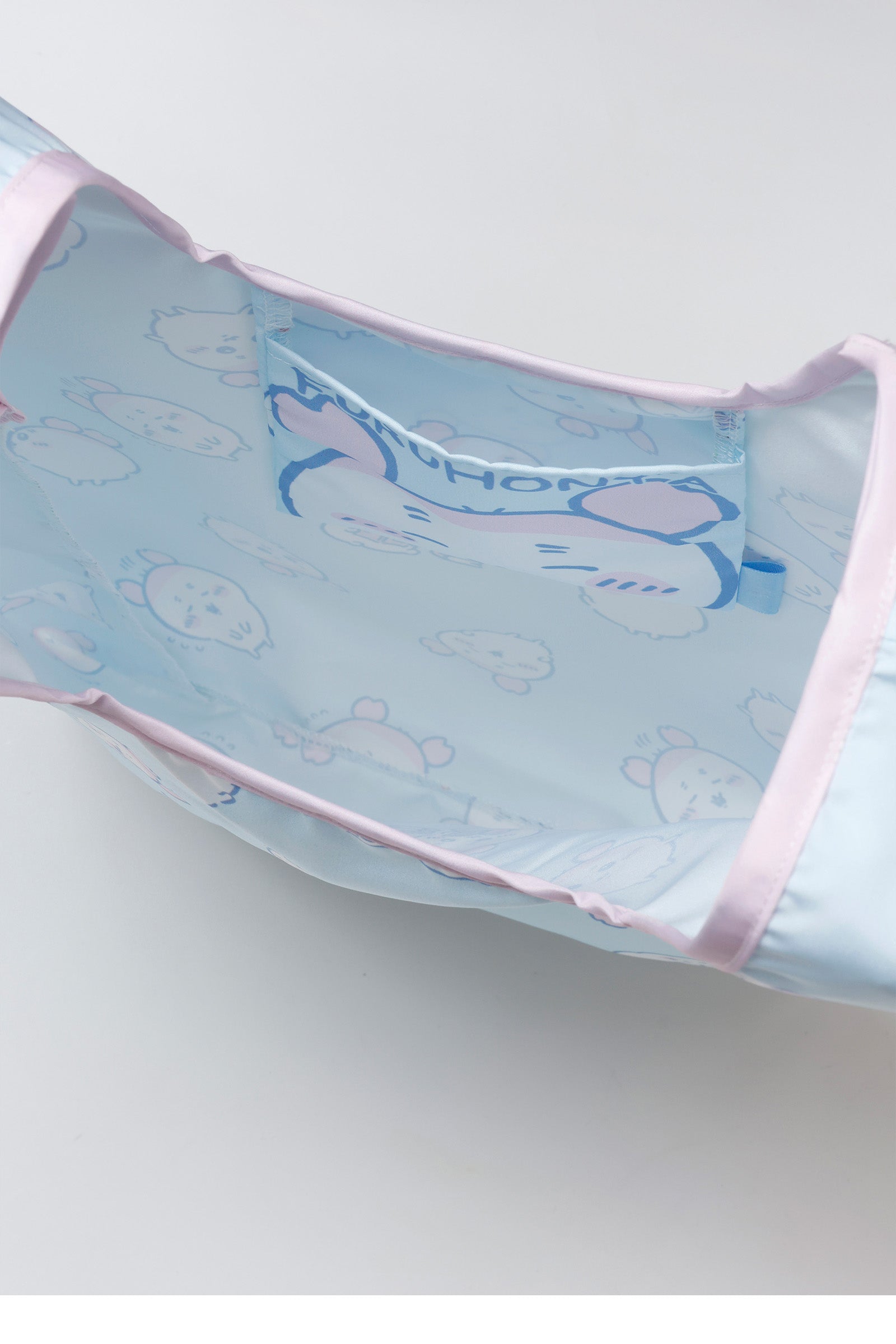 ちいかわ エコバッグ 古本屋総柄 ペールブルー