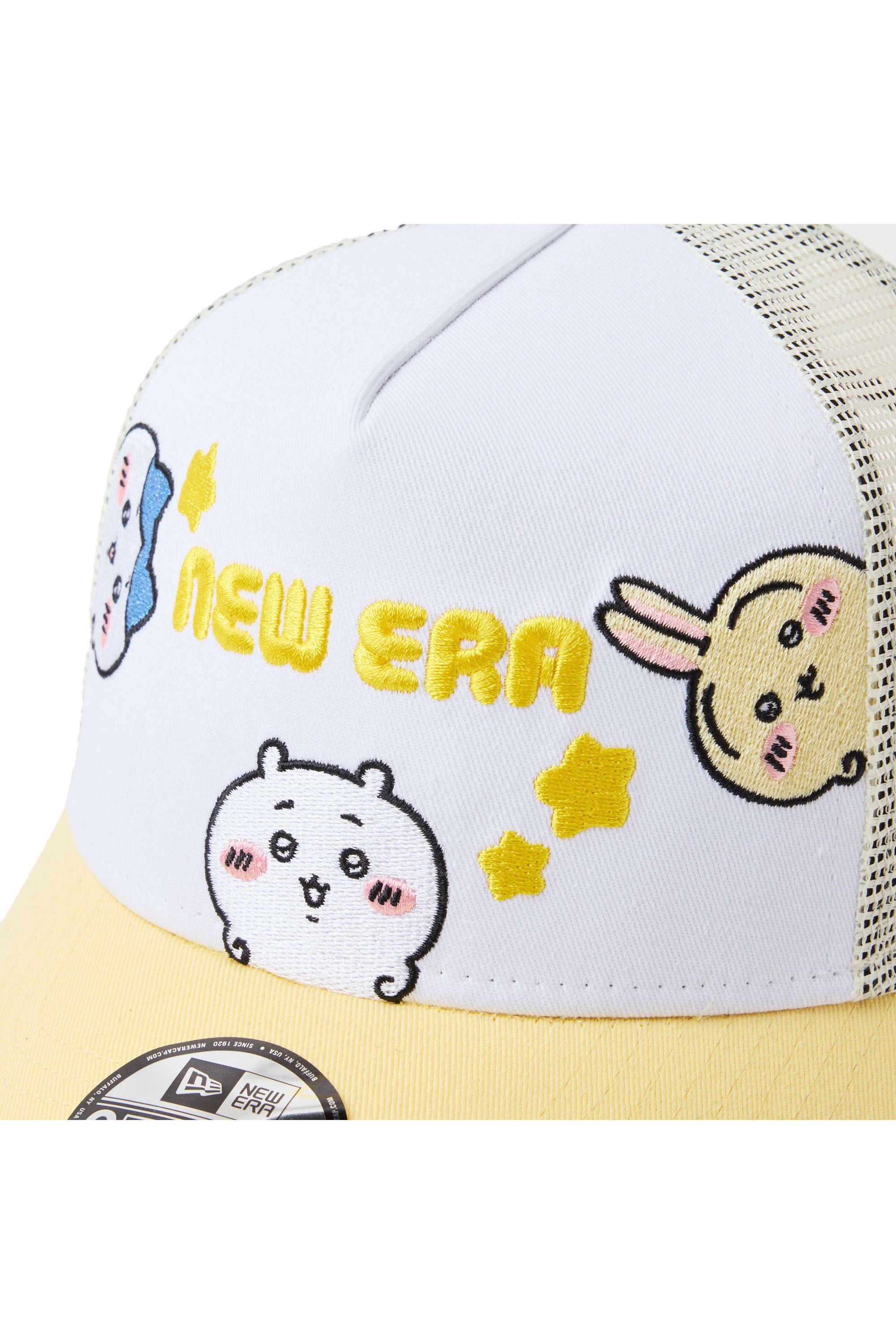 キッズ Youth 9FORTY A-Frame トラッカー ちいかわ / ちいかわ・ハチワレ・うさぎ ホワイト/ソフトイエロー