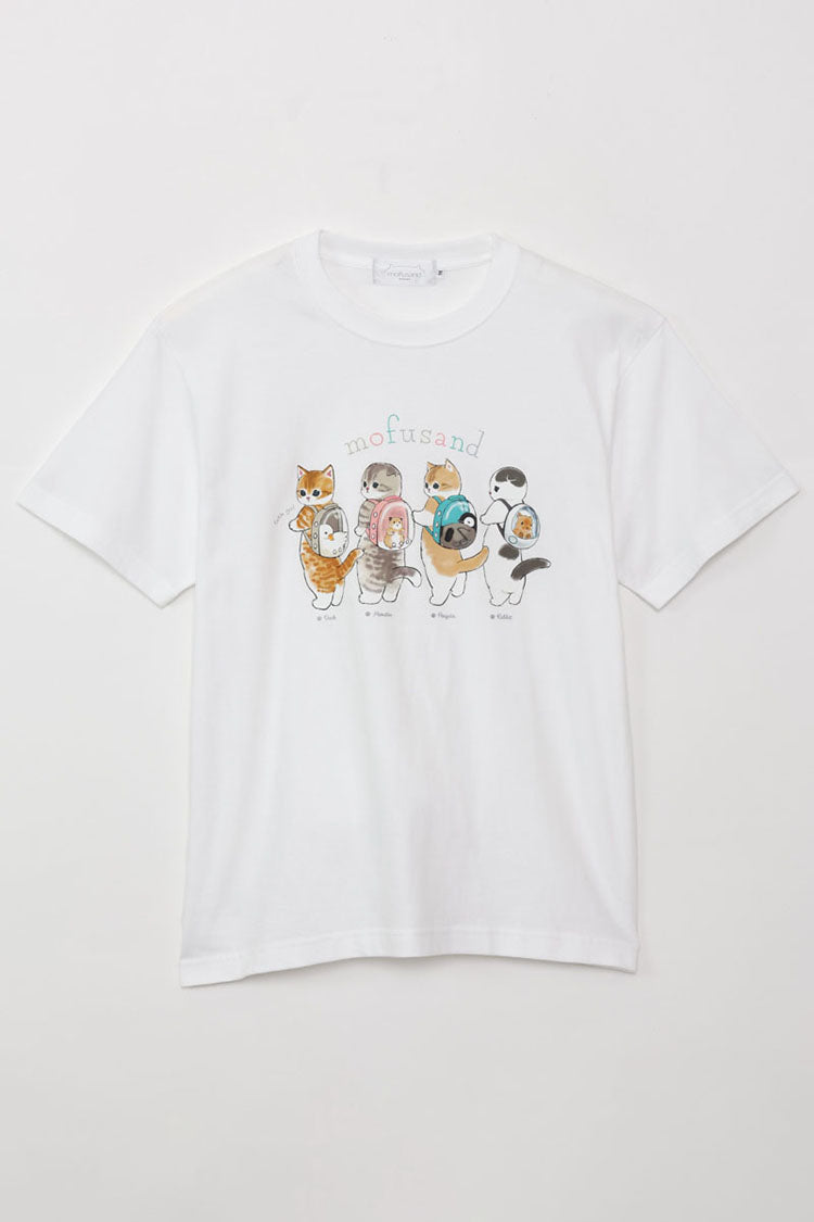 mofusand Tシャツ Let's go ホワイト