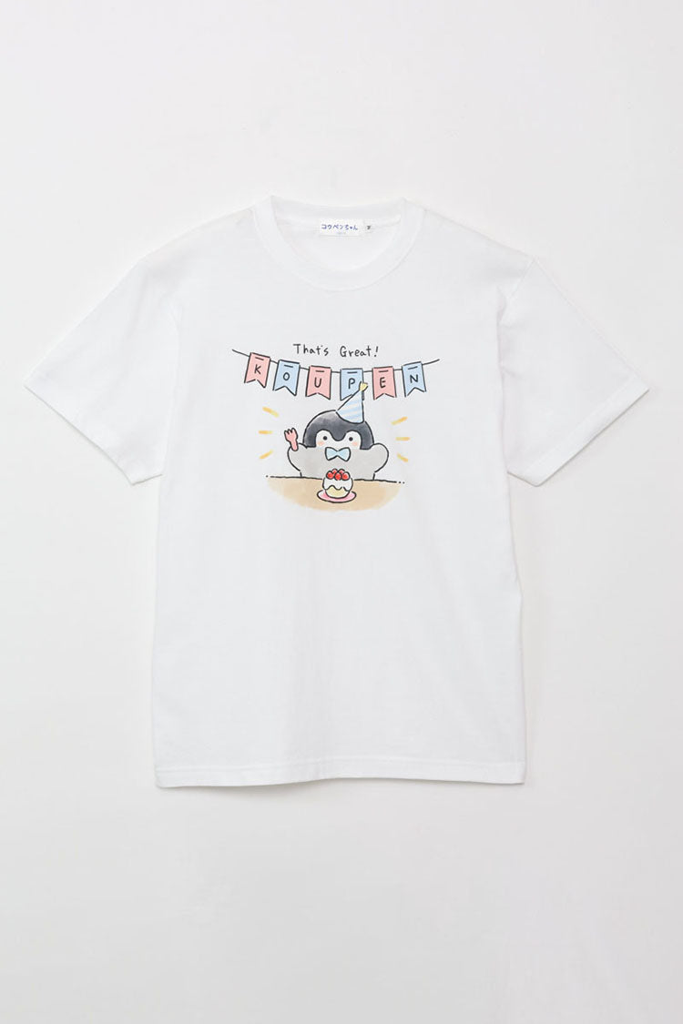 コウペンちゃん Tシャツ Tha's Great ホワイト