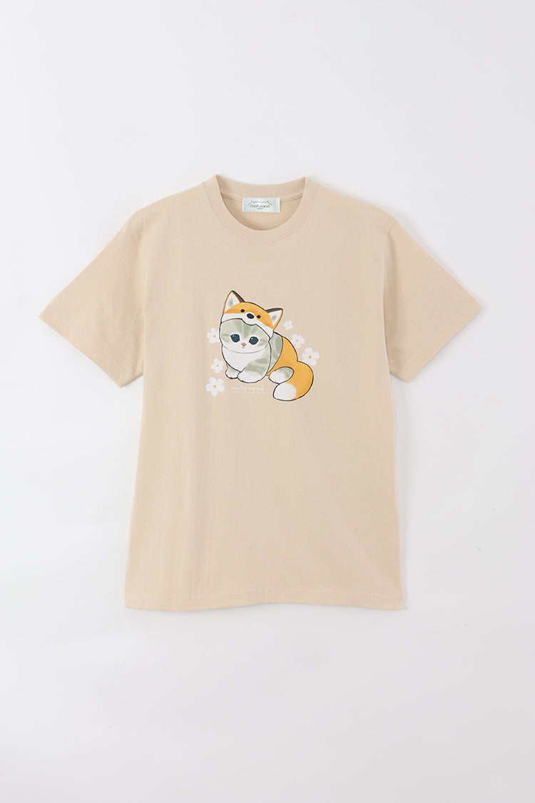 mofusand Tシャツ 狐 サンドベージュ