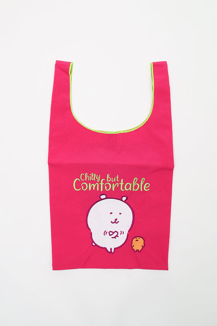 ナガノキャラクターズ 刺繍エコバック comfortable 赤紫