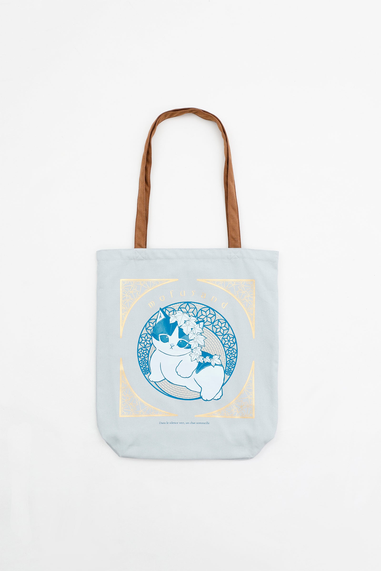 mofusand   トートバッグ アールヌーヴォー風 アイビー アッシュブルー