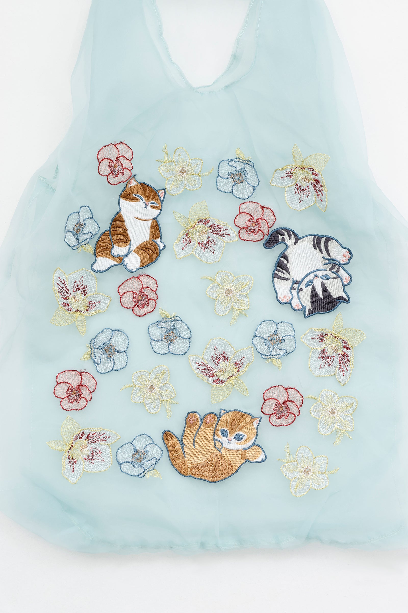 mofusand×日比谷花壇 チュールバッグ ウィンターオリジン ミント