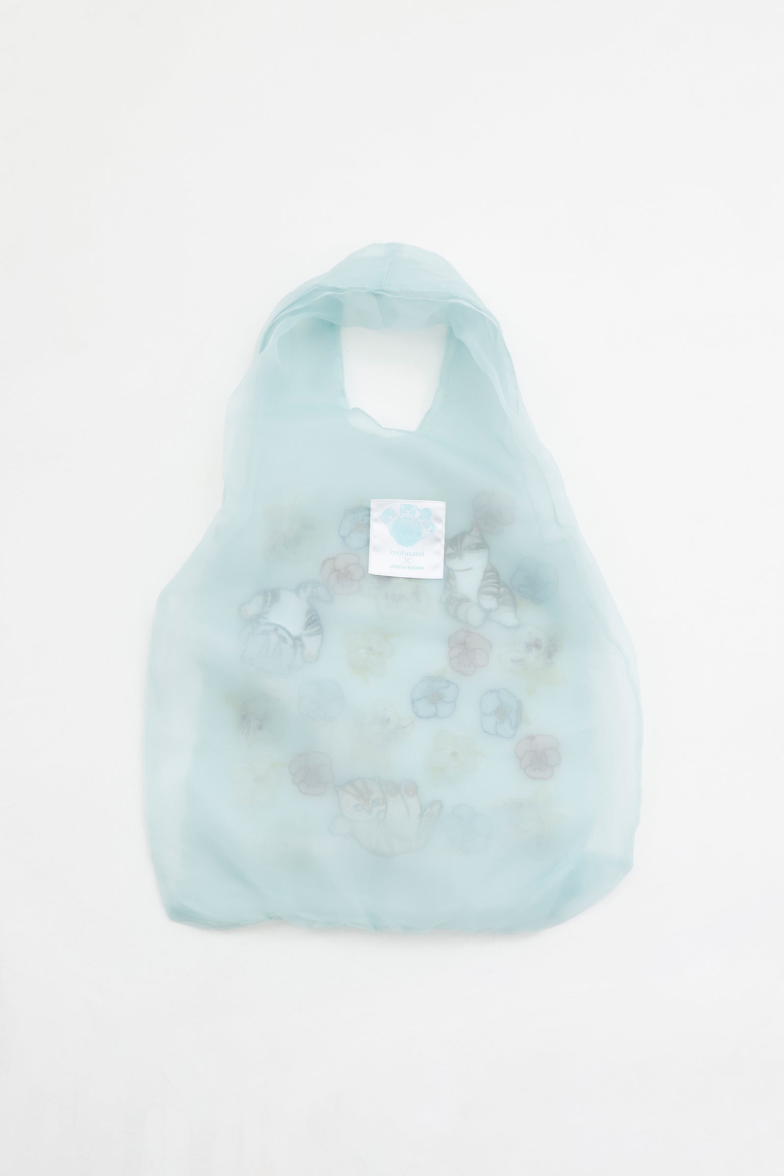 mofusand×日比谷花壇 チュールバッグ ウィンターオリジン ミント