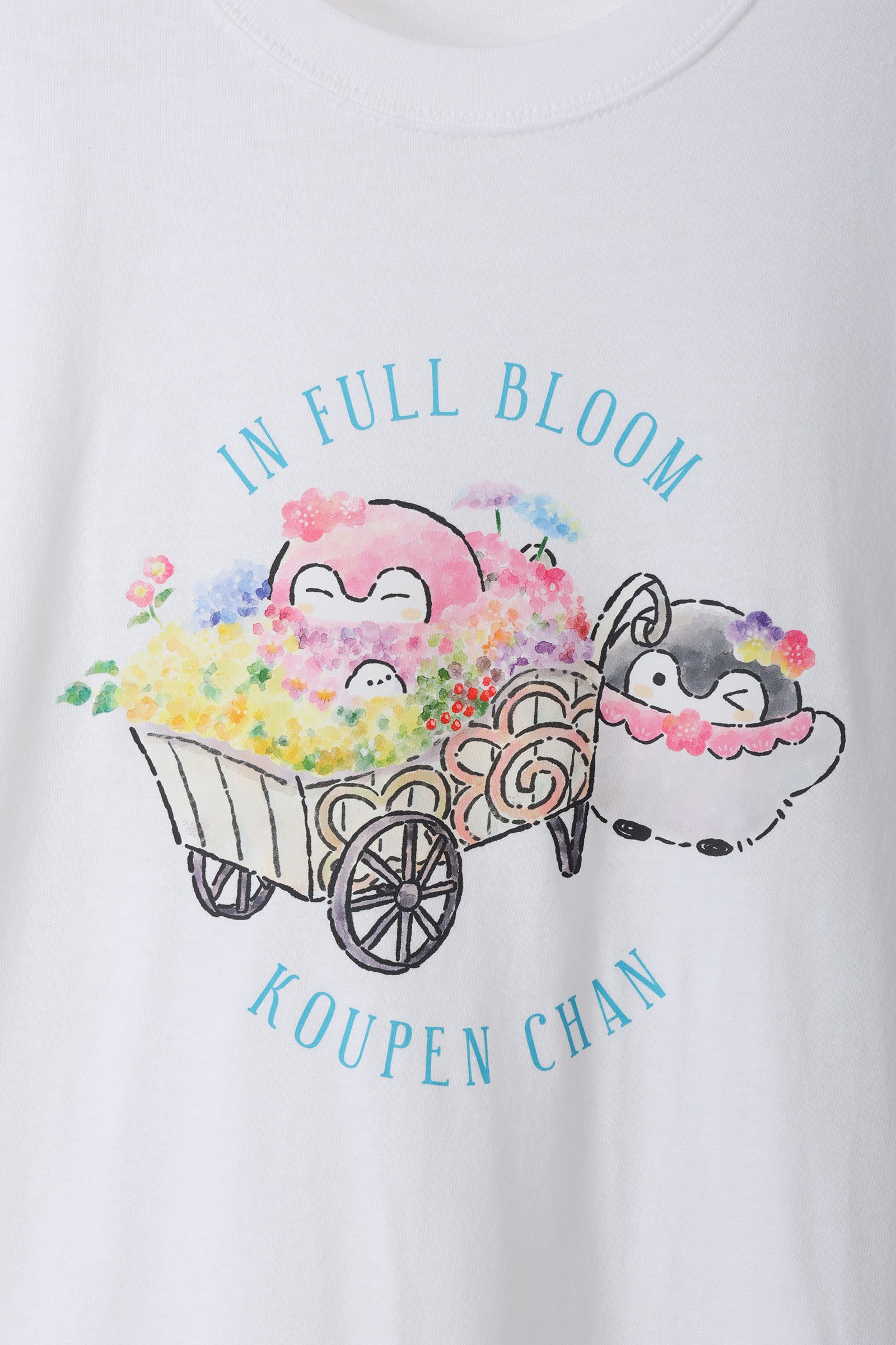 コウペンちゃん Tシャツ 満開ワゴン ホワイト