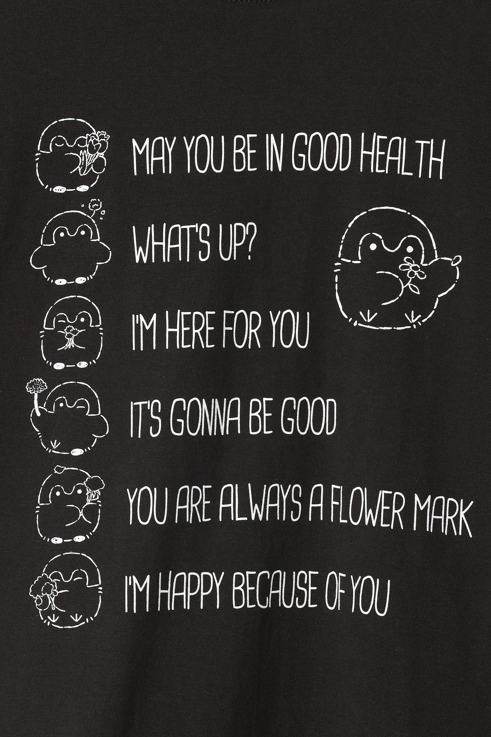 コウペンちゃん Tシャツ メッセージ スミ