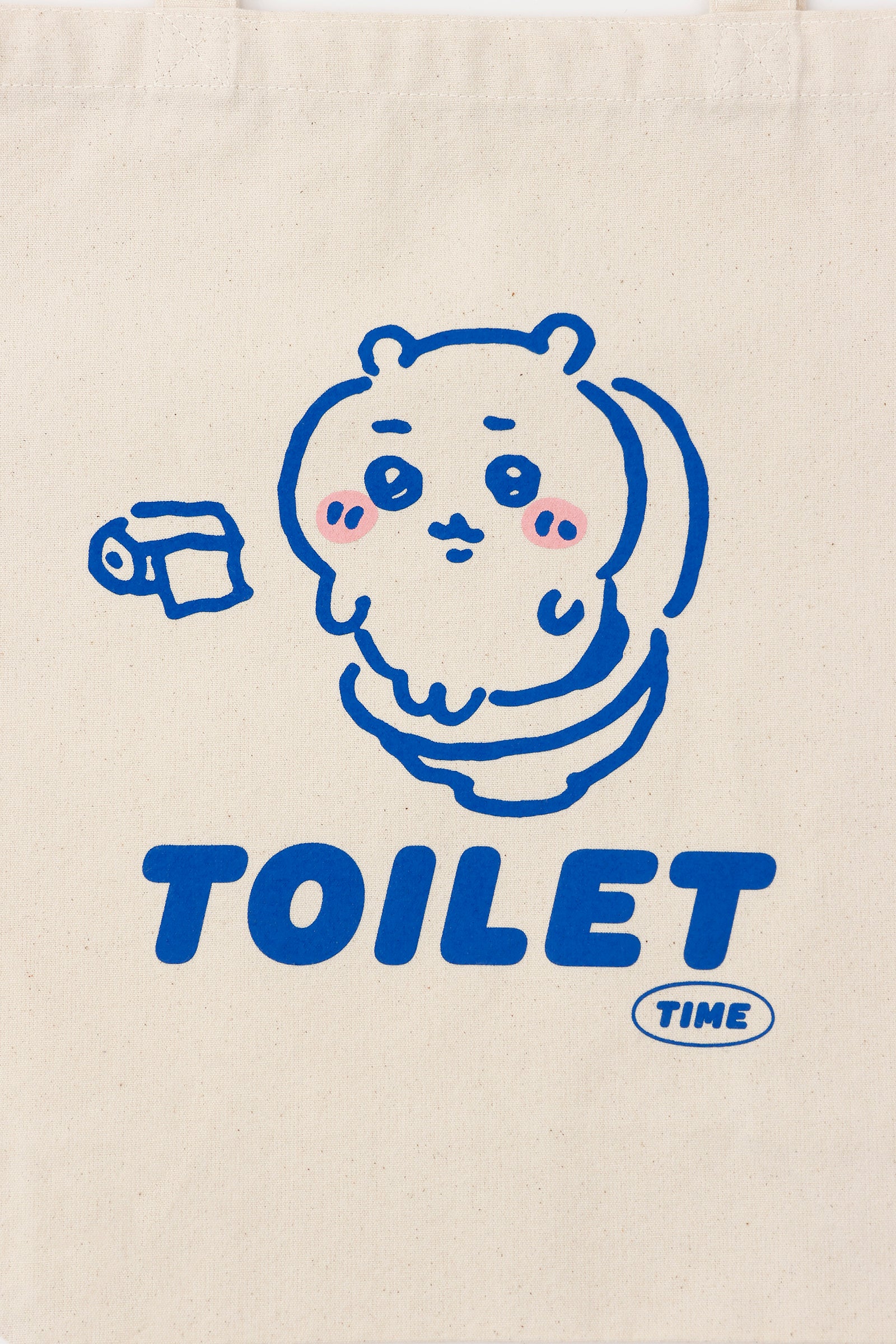 ちいかわ トートバッグ TOILET TIME ナチュラル